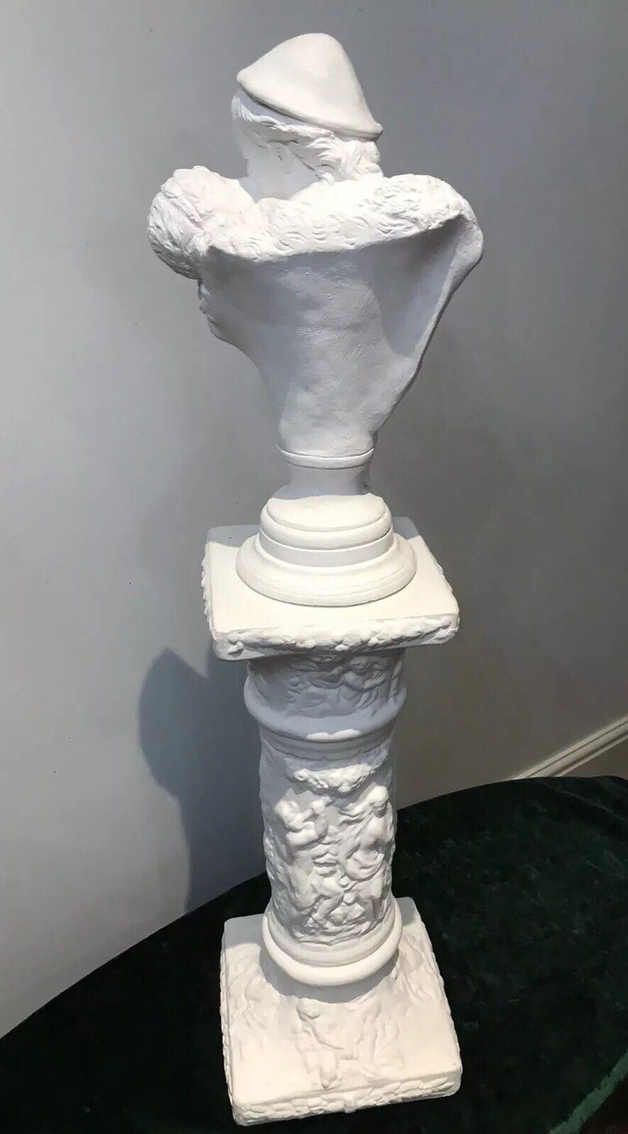 photo furniture Fine Italian Sculpture ‘Loves First Kiss’ On Ornate Plinth Signed By Artist