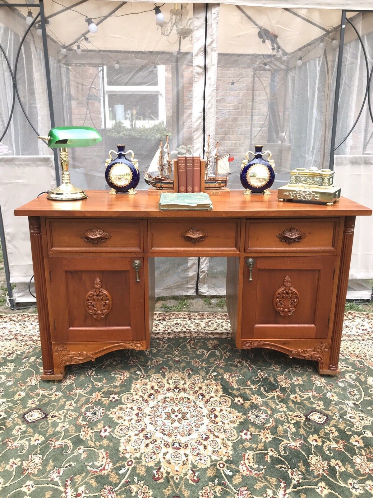 Famous Admiral Lord Nelson Style Admirality Office Desk In Solid Teak