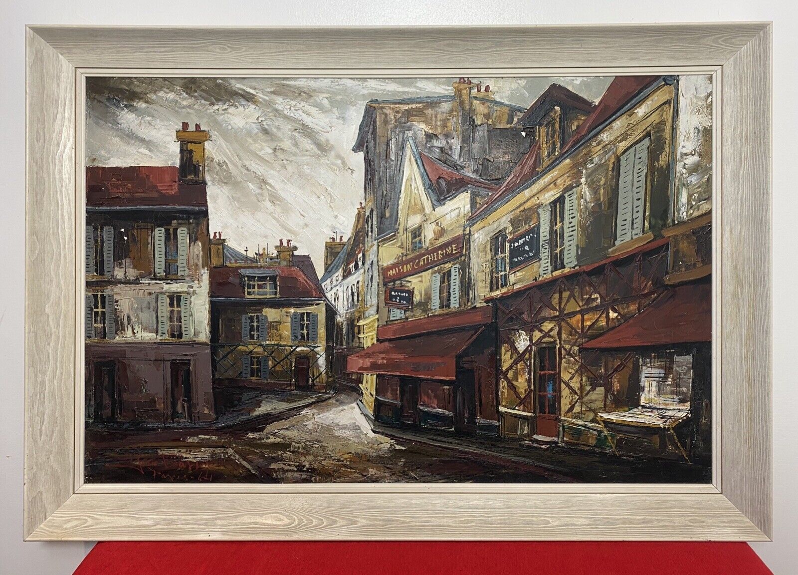 Parisian Street Scene ‘Maison Catherine’ Oil Work Of Art By Jose Daroca photo Art