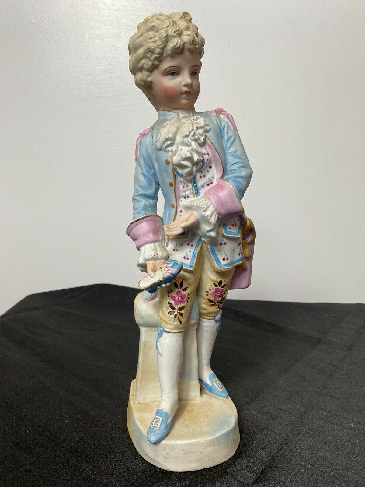 Pair Of Rare French Bisque Figurines The Prince And Princess With Glass Slipper photo vintage