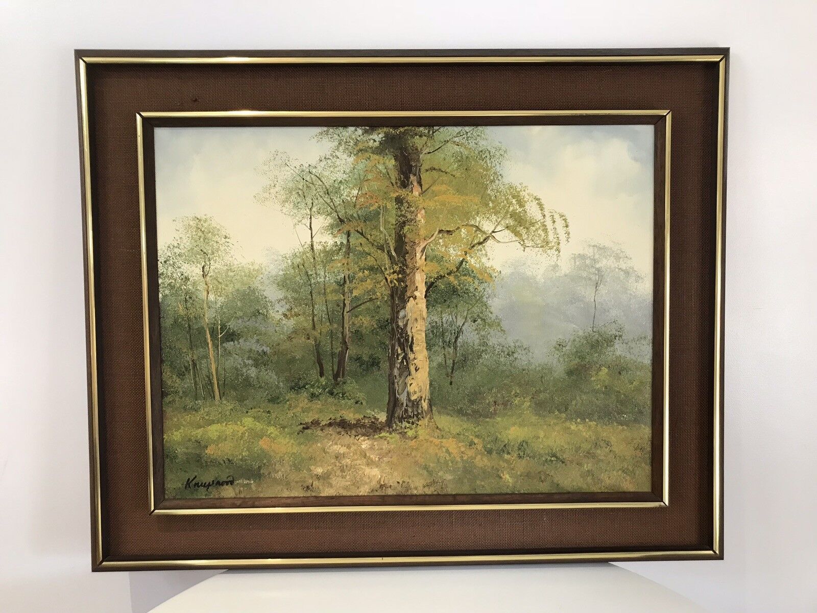 Dutch Woodland Scene Landscape Signed By The Artist Knupsnord photo furniture