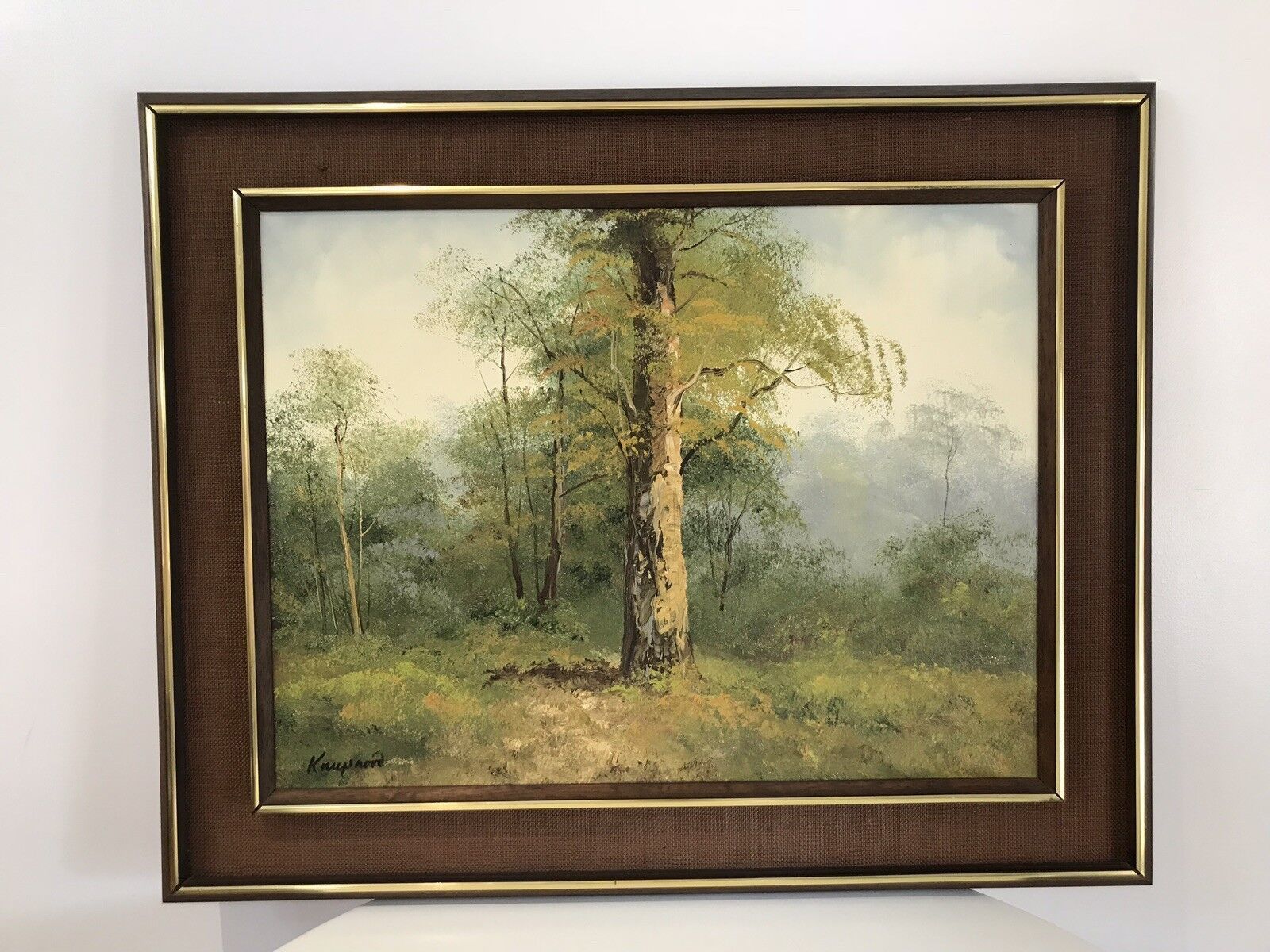 Dutch Woodland Scene Landscape Signed By The Artist Knupsnord photo for sale