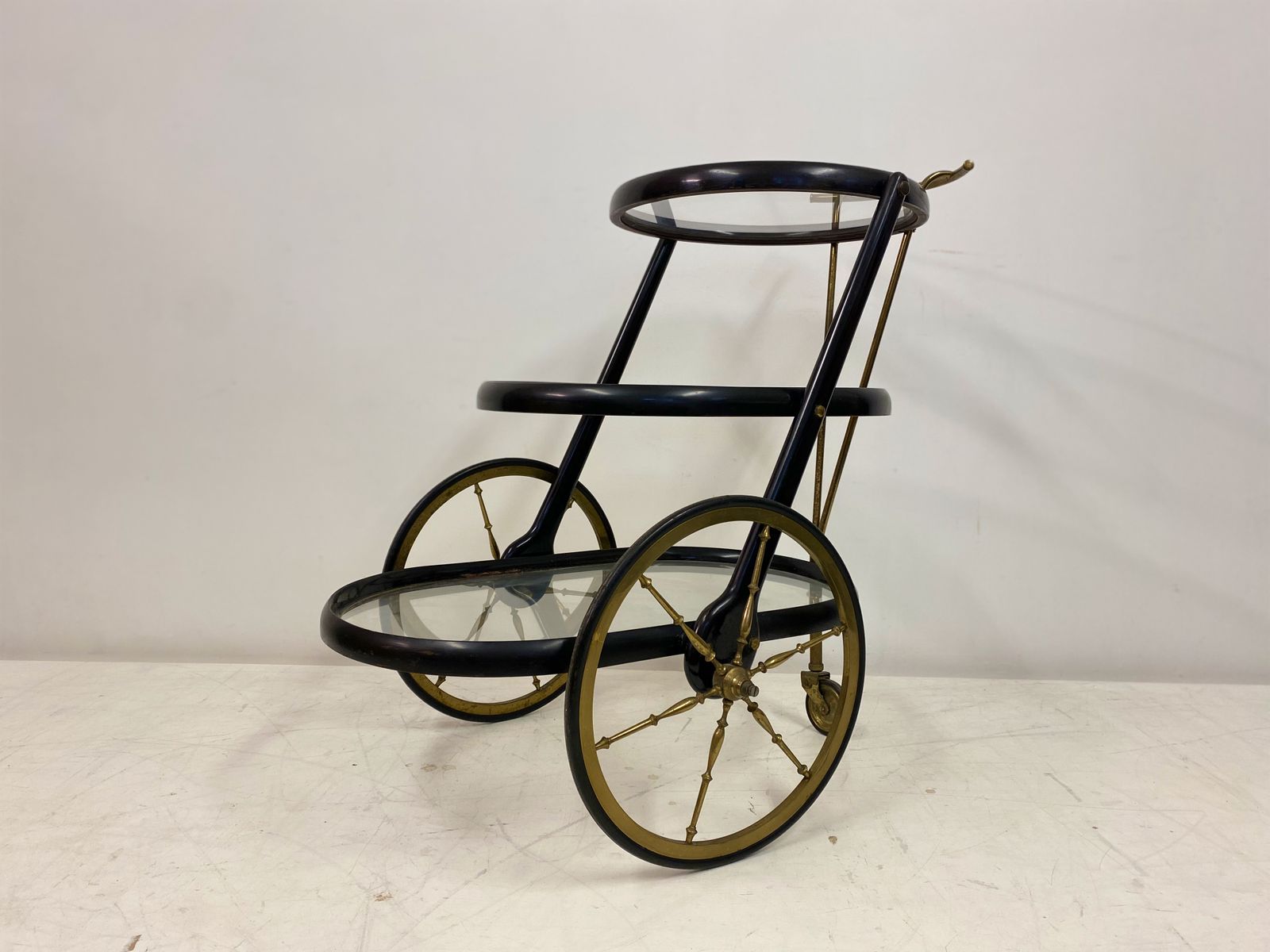 1950s Italian Lacquered Drinks Trolley Or Bar Cart photo for sale