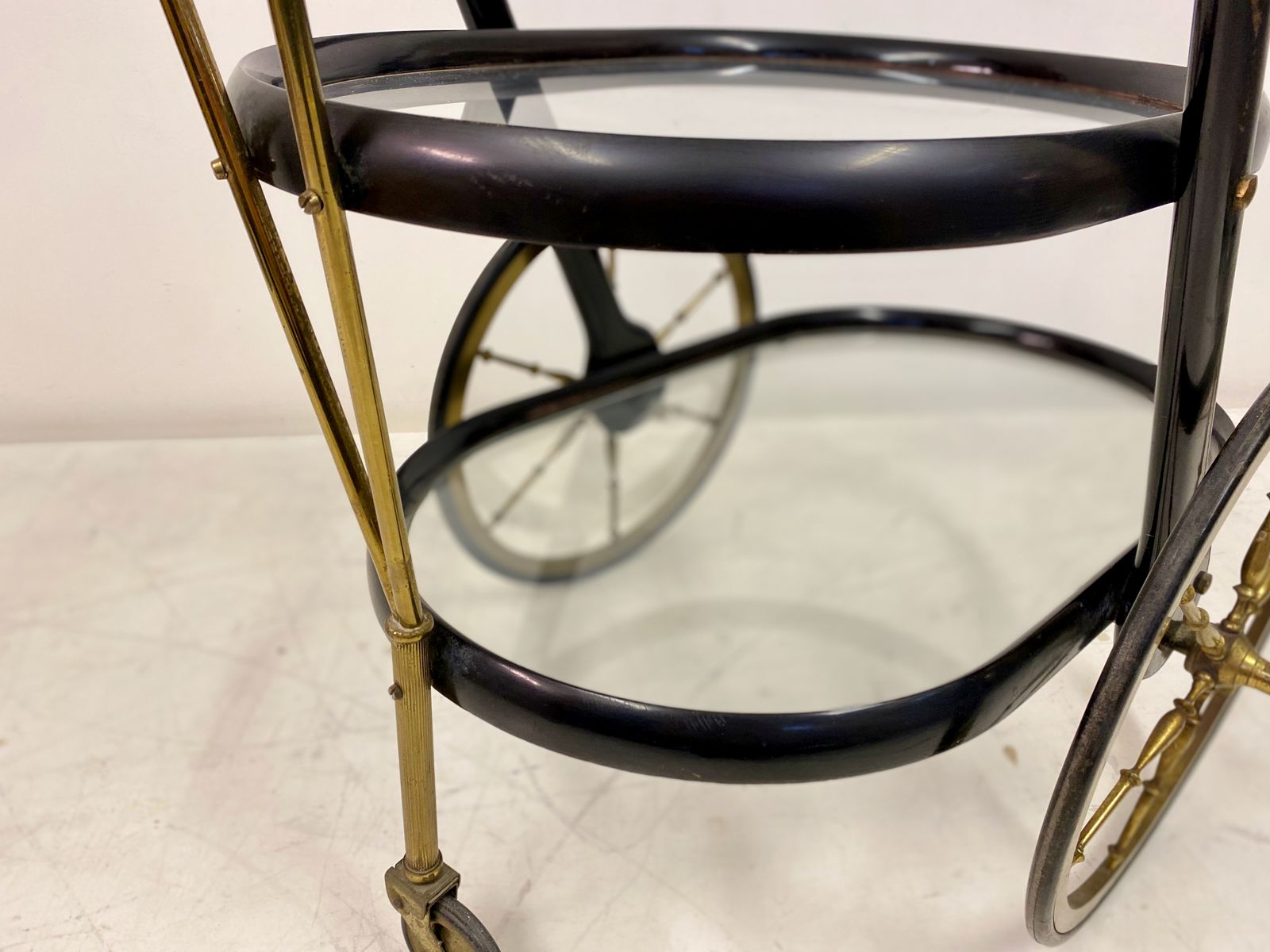 1695.0 1950s Italian Lacquered Drinks Trolley Or Bar Cart photo