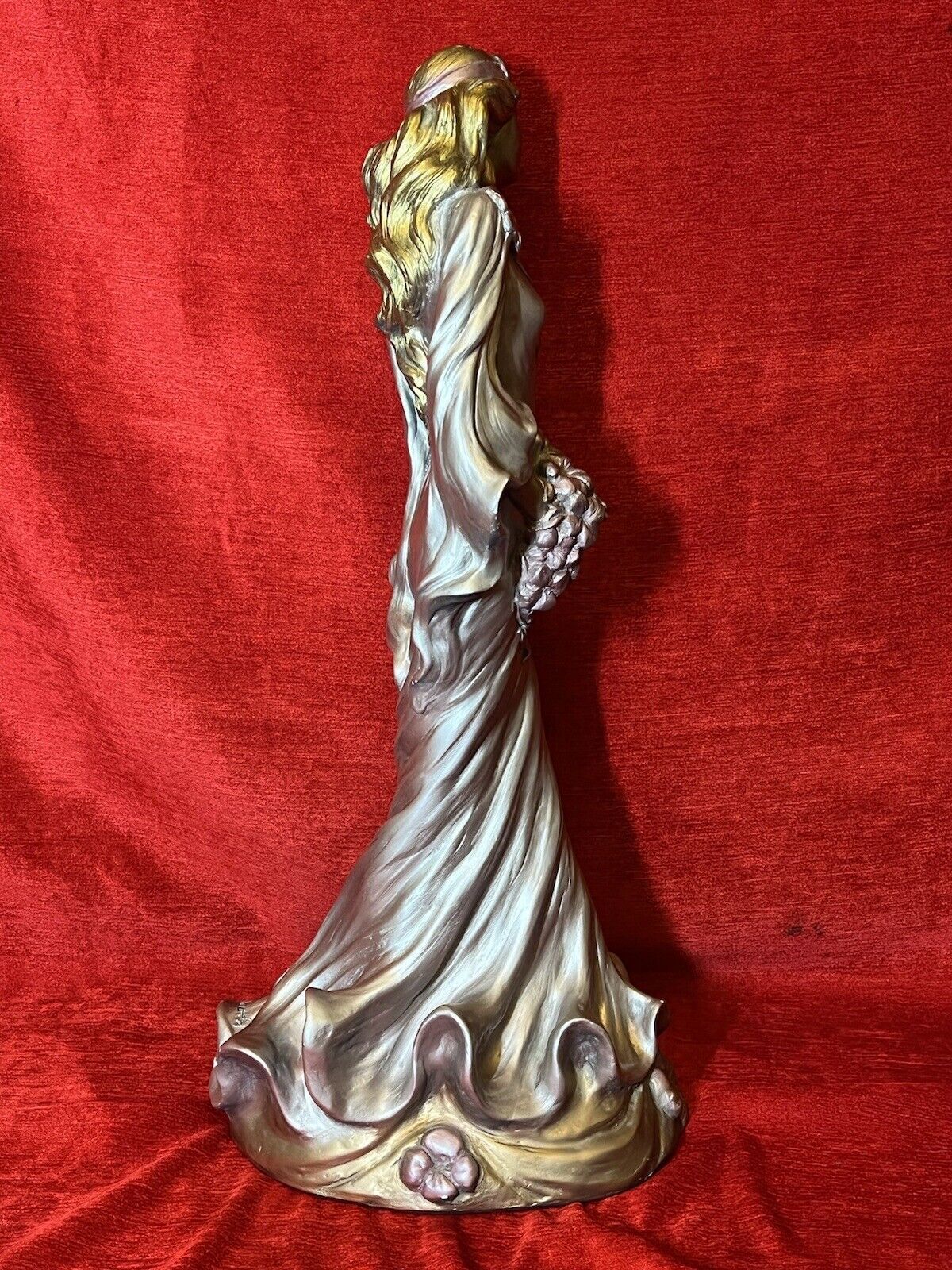 Sculptor Alice Heath 'Princess With Hibiscus Bouquet' Ornamental Showpiece photo buy