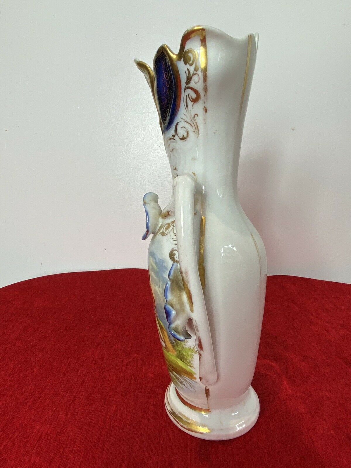 Sèvres Style Romantic Porcelain Vase With Branch Handles And Flora Decorations photo 85.0