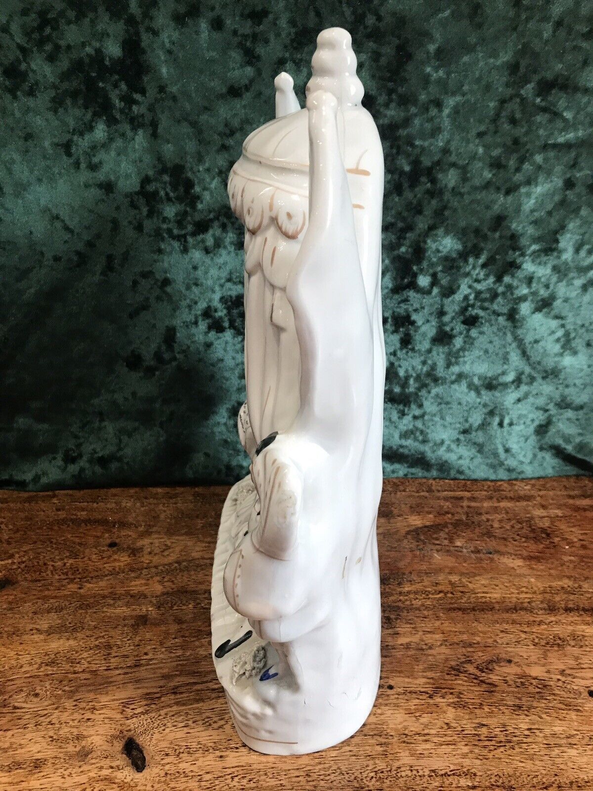 Rare Antique Staffordshire Figurine King John Of England Signing Magna Carter photo vintage