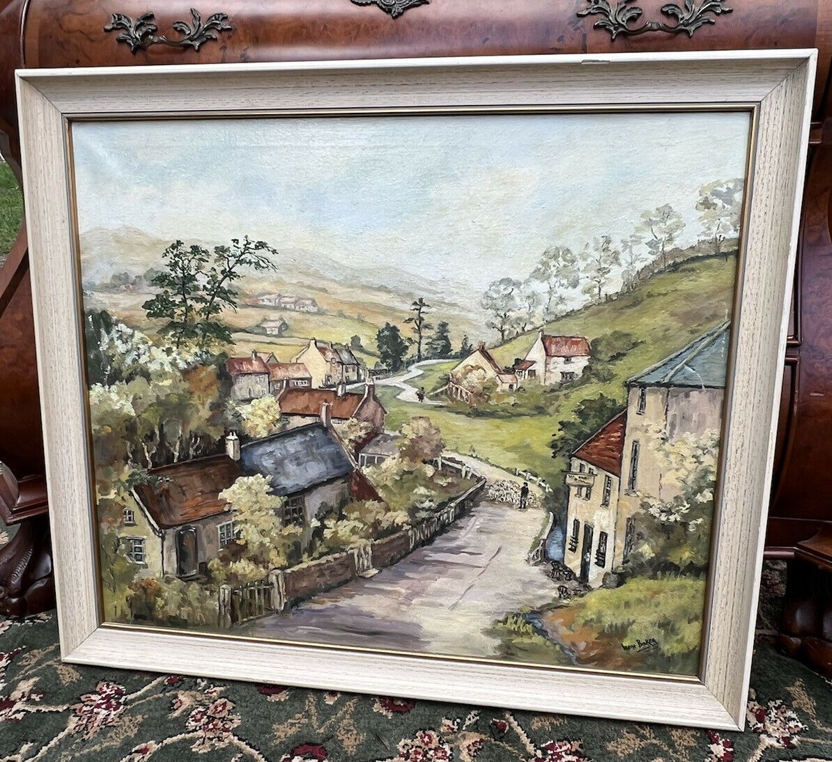 20th Century Gloucestershire Landscape Oil Painting By Artist Irene Baker photo 345.0