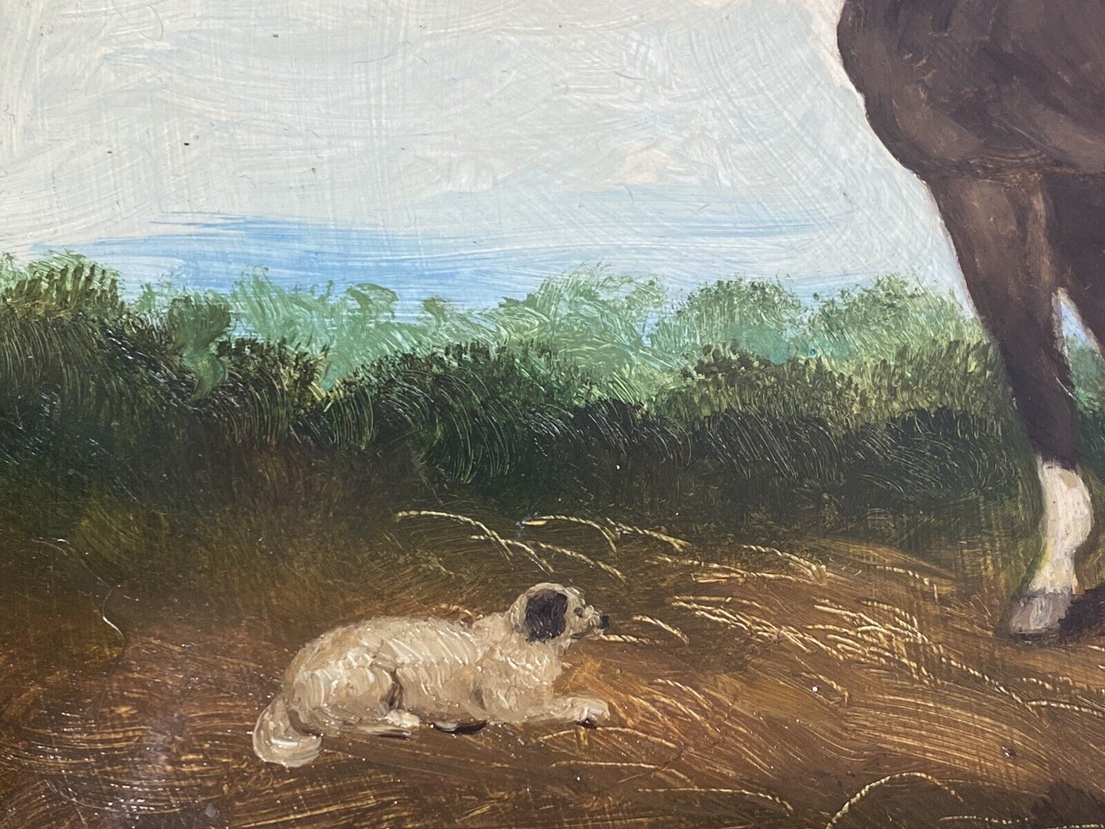 Fine Art Equine Minature Oil On Board By Renowned Artist Henry Percy photo vinterior
