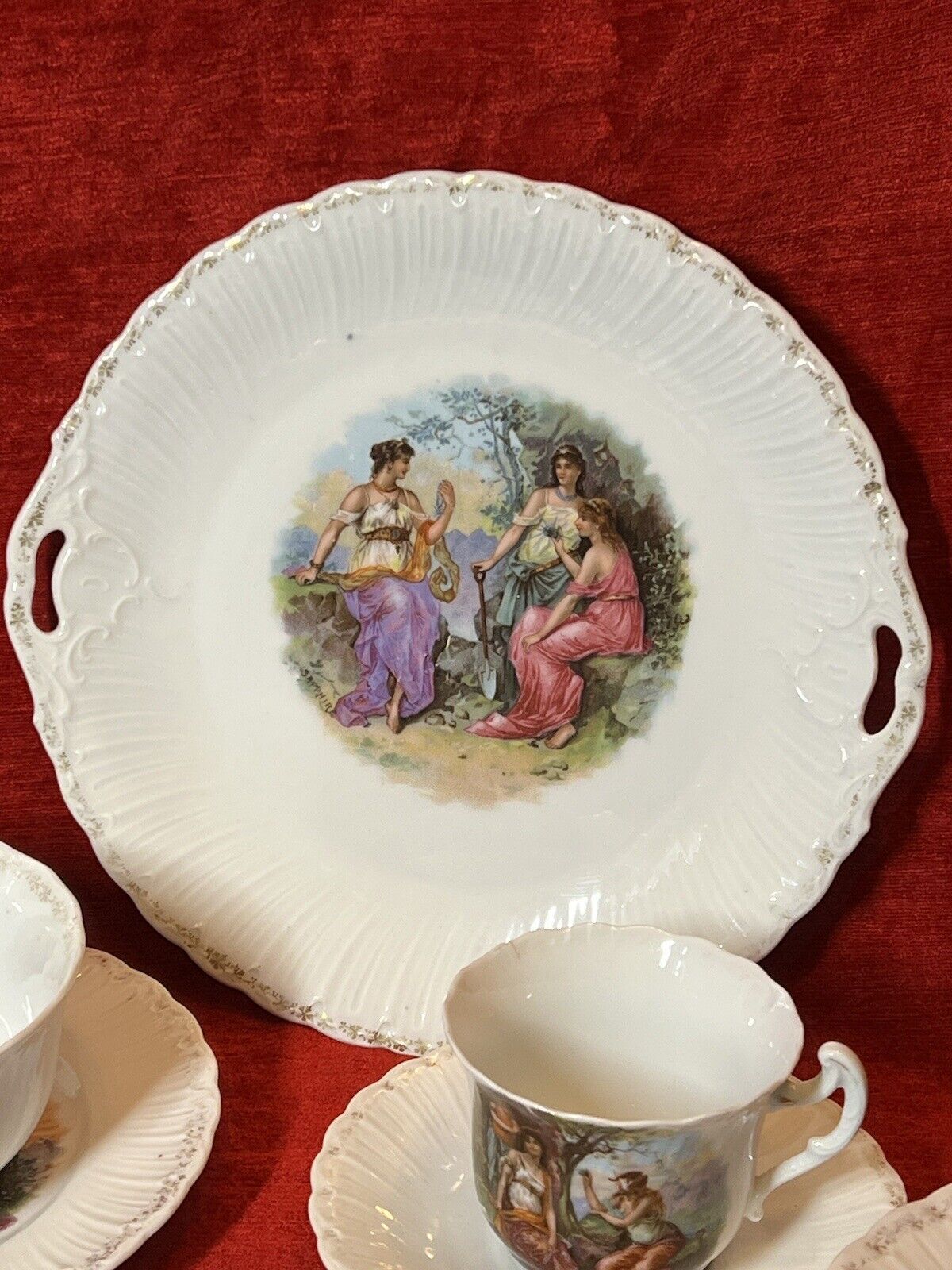 Neoclassical Romanic Scenes Afternoon Tea Service Attributed To Angelica Kauffman photo buy