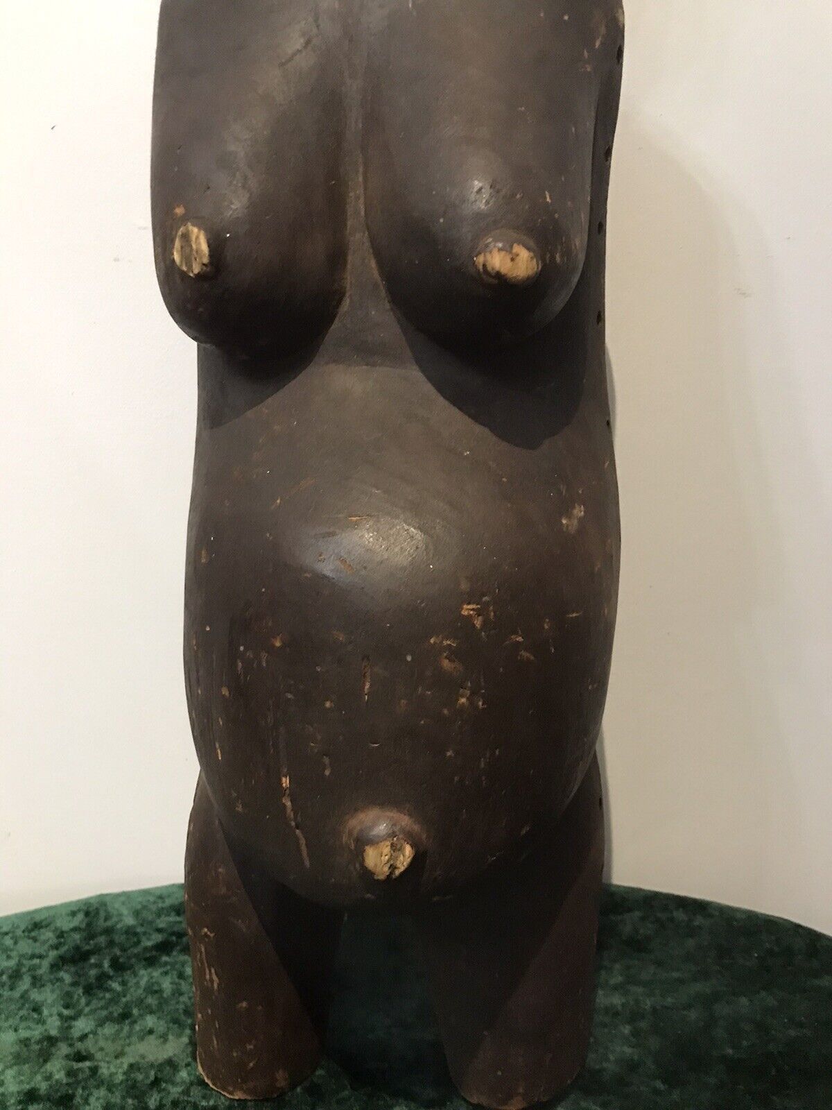 Art Historic Antique 19th Century Zulu Fertility Wood Carving Sculpture photo