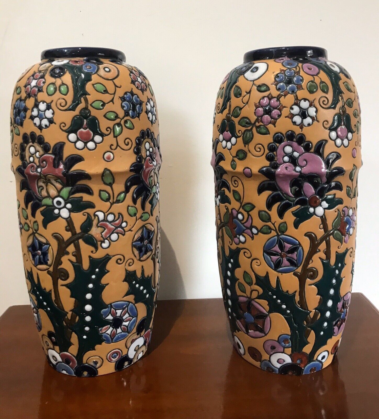 Stunning Pair Of Art Noveau Period Museum Grade Amphora Vases photo furniture