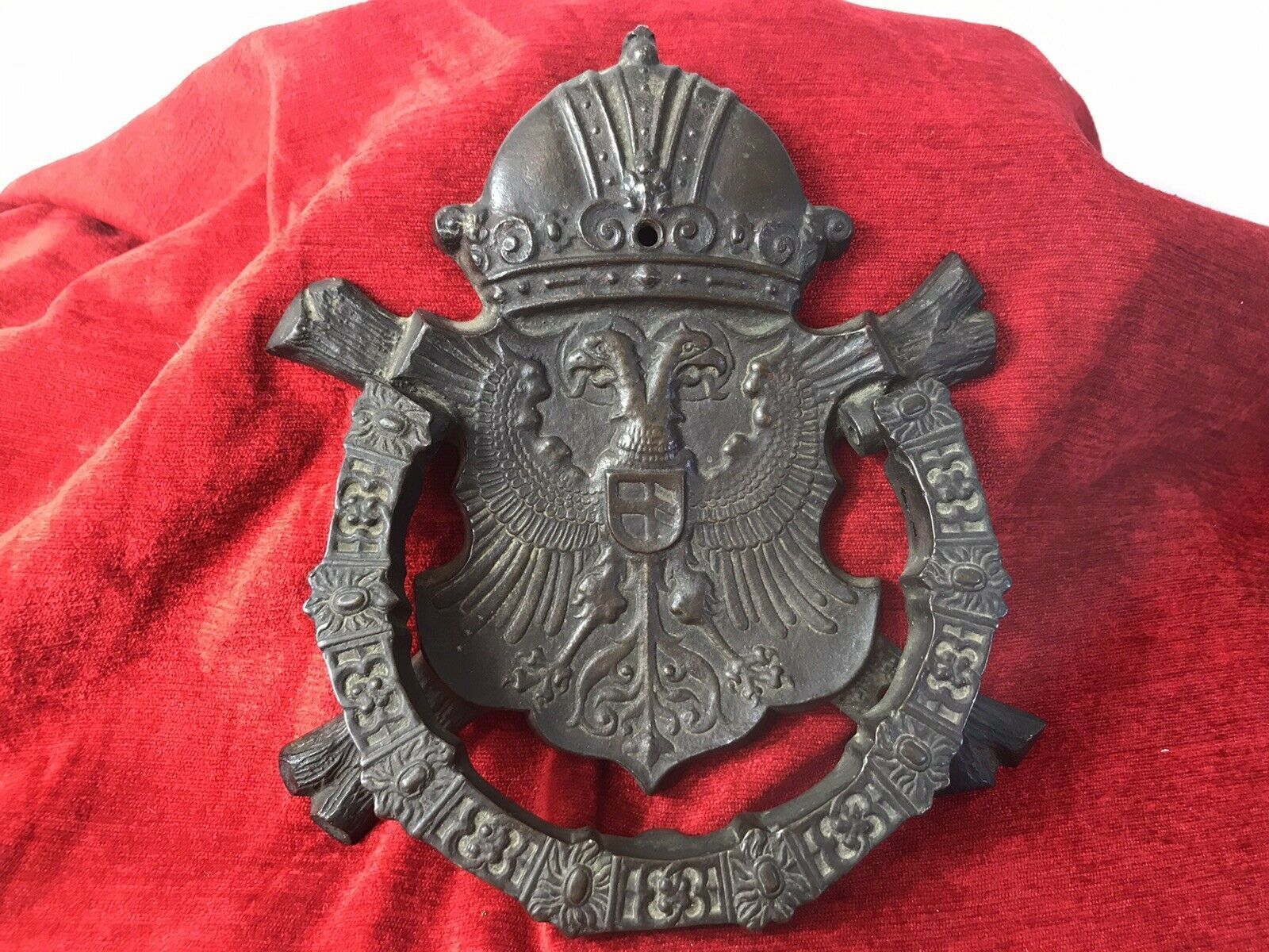 Fine Antique French 18th Century Bronze Noblemans Door Knocker photo 345.0