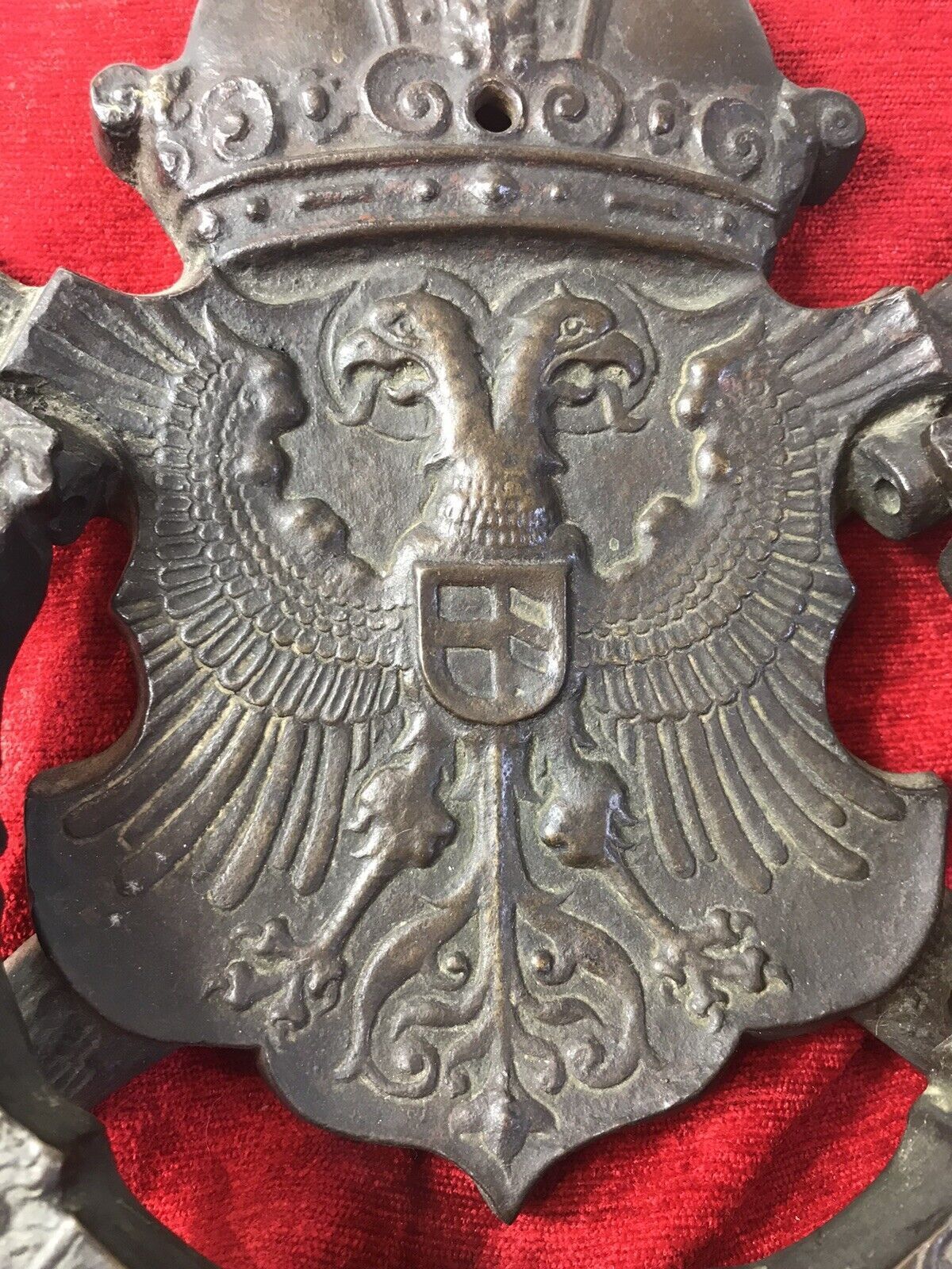 Fine Antique French 18th Century Bronze Noblemans Door Knocker photo vinterior