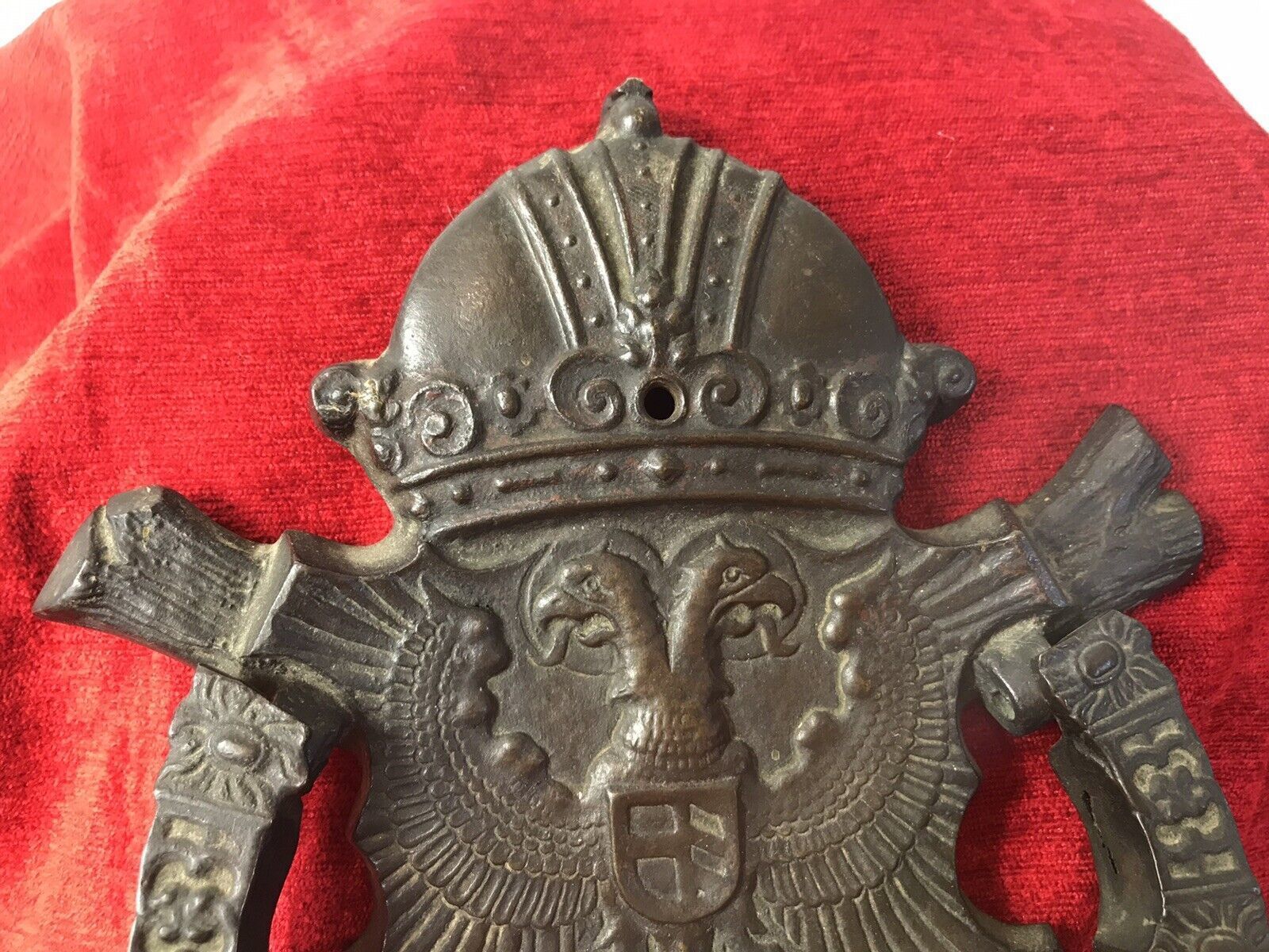 photo for sale Fine Antique French 18th Century Bronze Noblemans Door Knocker