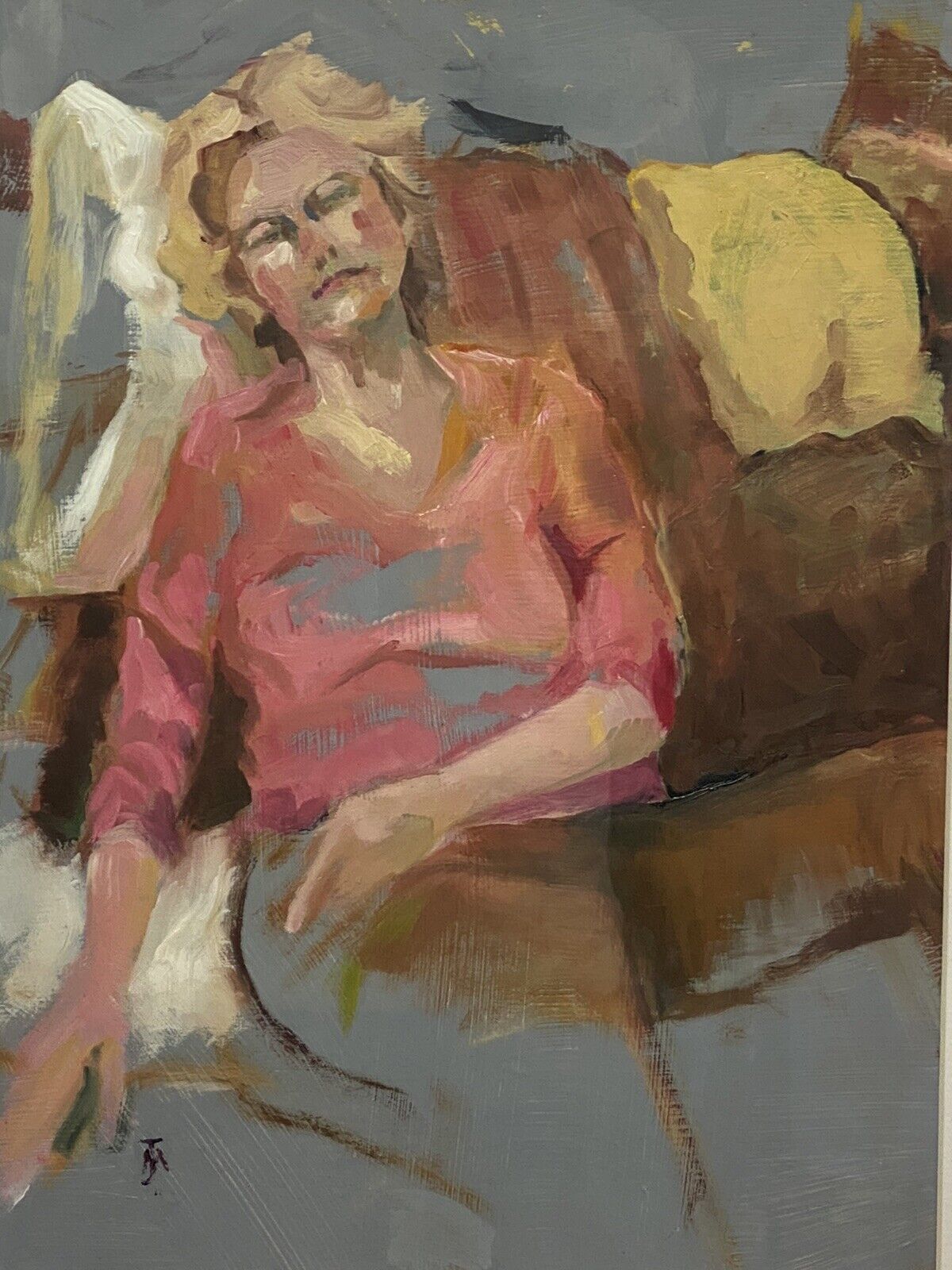 photo furniture Modern Art Portrait Of Lady Muse ‘Helen’ By Artist Michael Jenkins