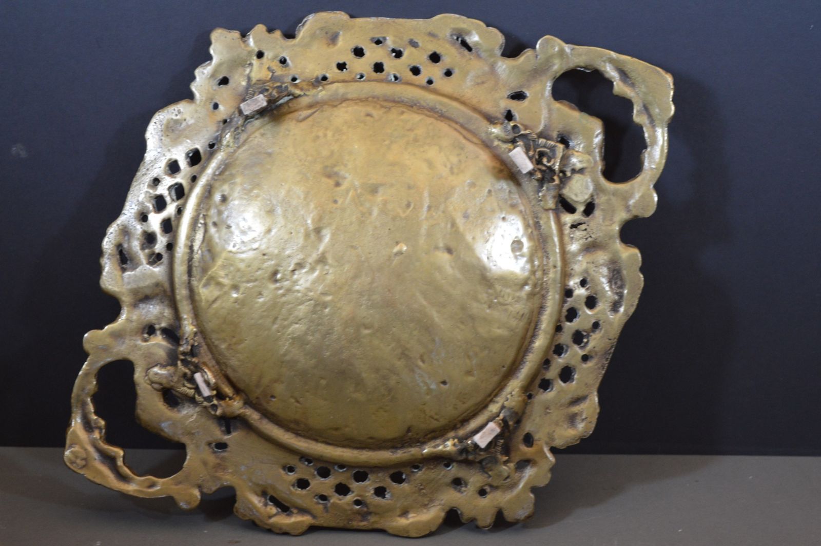 Art Large (4 Kg ) Bronze Centre Piece/Decorative Plate,C1870 photo