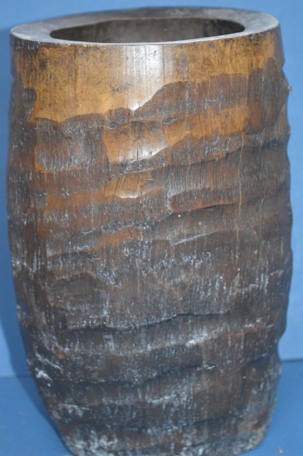 Large 19th Century Chinese Bamboo Brush Pot, Hand Carved ,C1880 photo 995.0