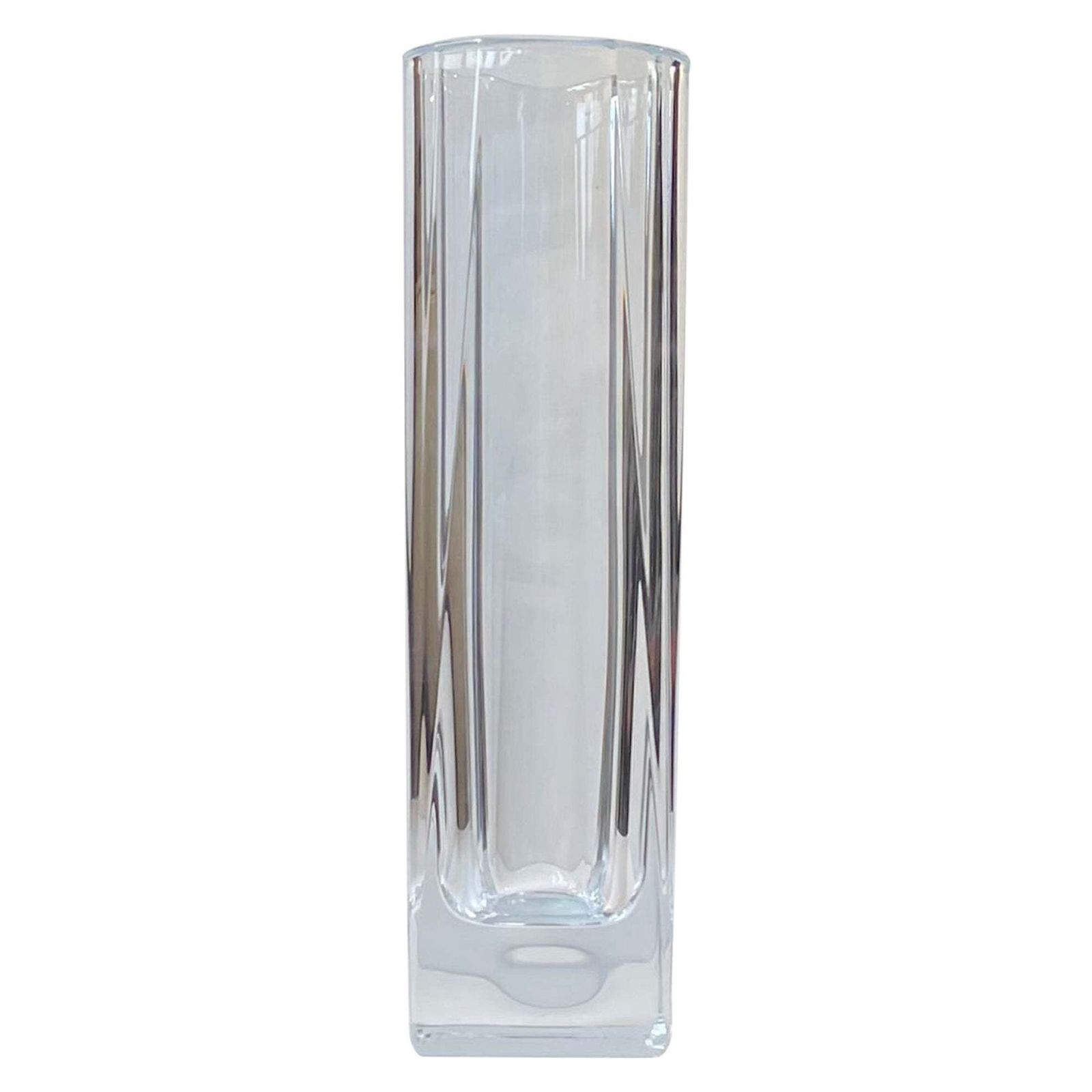 French Art Deco Cut Crystal Vase In The Style Of Daum, 1930s photo buy