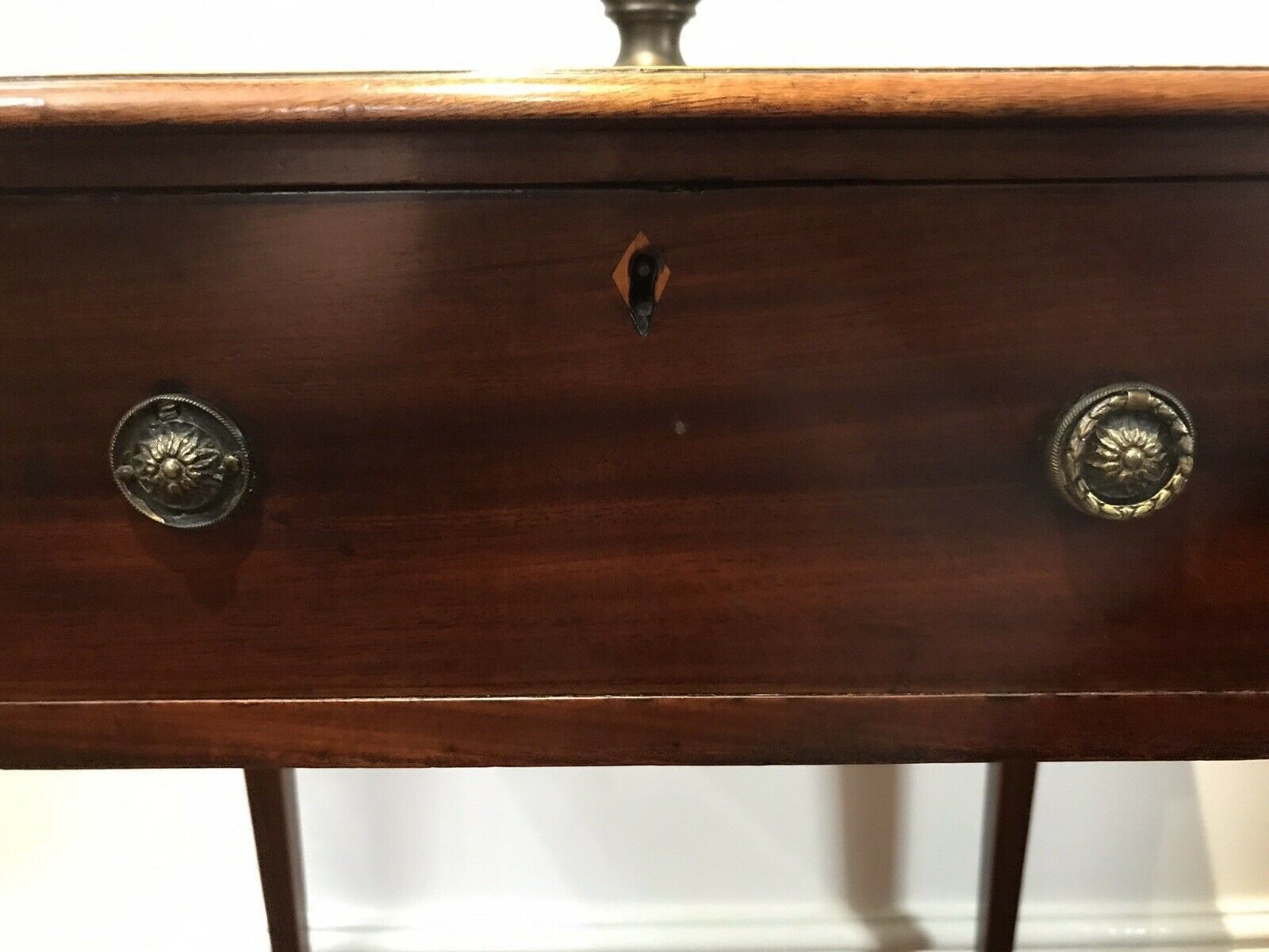 Period Antique Sheraton Style Side Table With Drawer And Tapered Legs photo buy