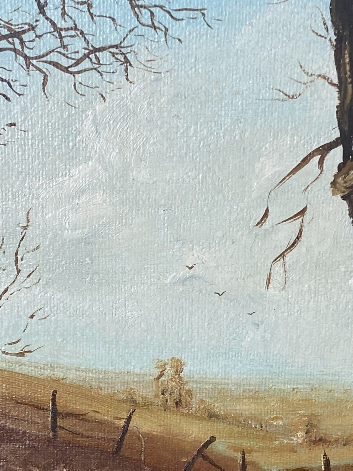 photo furniture 20th Century Winter Landscape Oil Artwork Titled 'Sun In December' J K Witton