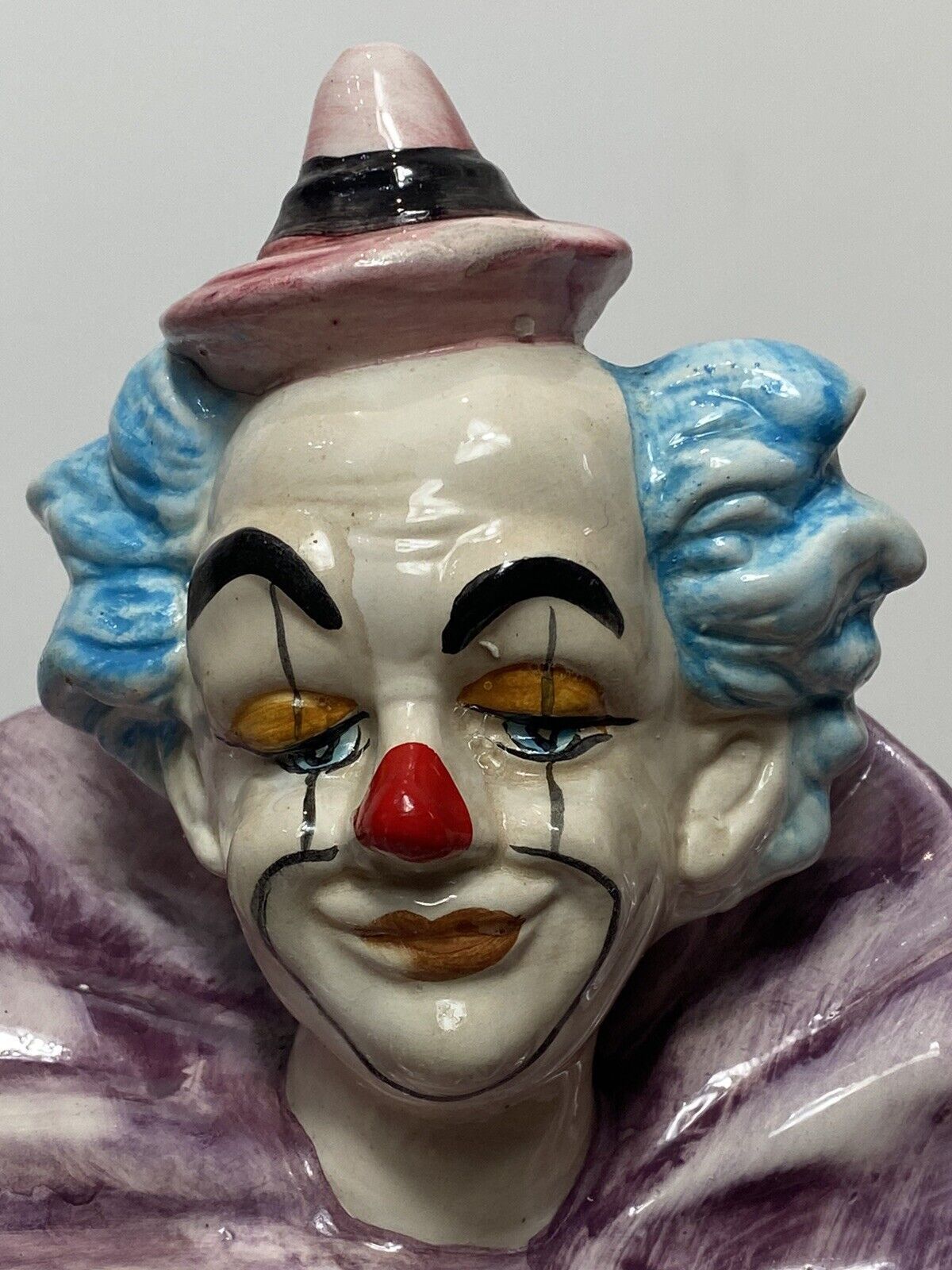 Magnificent Large Capodimonte Bright Glazed Clown Figurine With Dog Companion photo 375.0