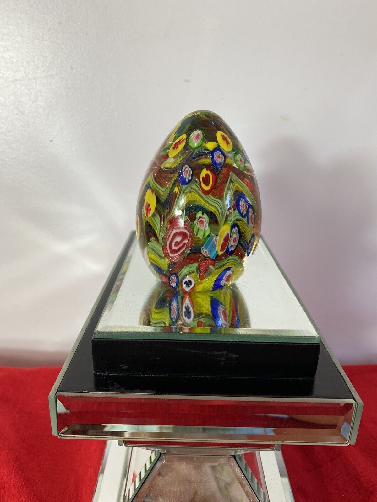 Rare Pair Of Baccarat Multi Coloured Modular Globe Domed Paper Weights photo 425.0
