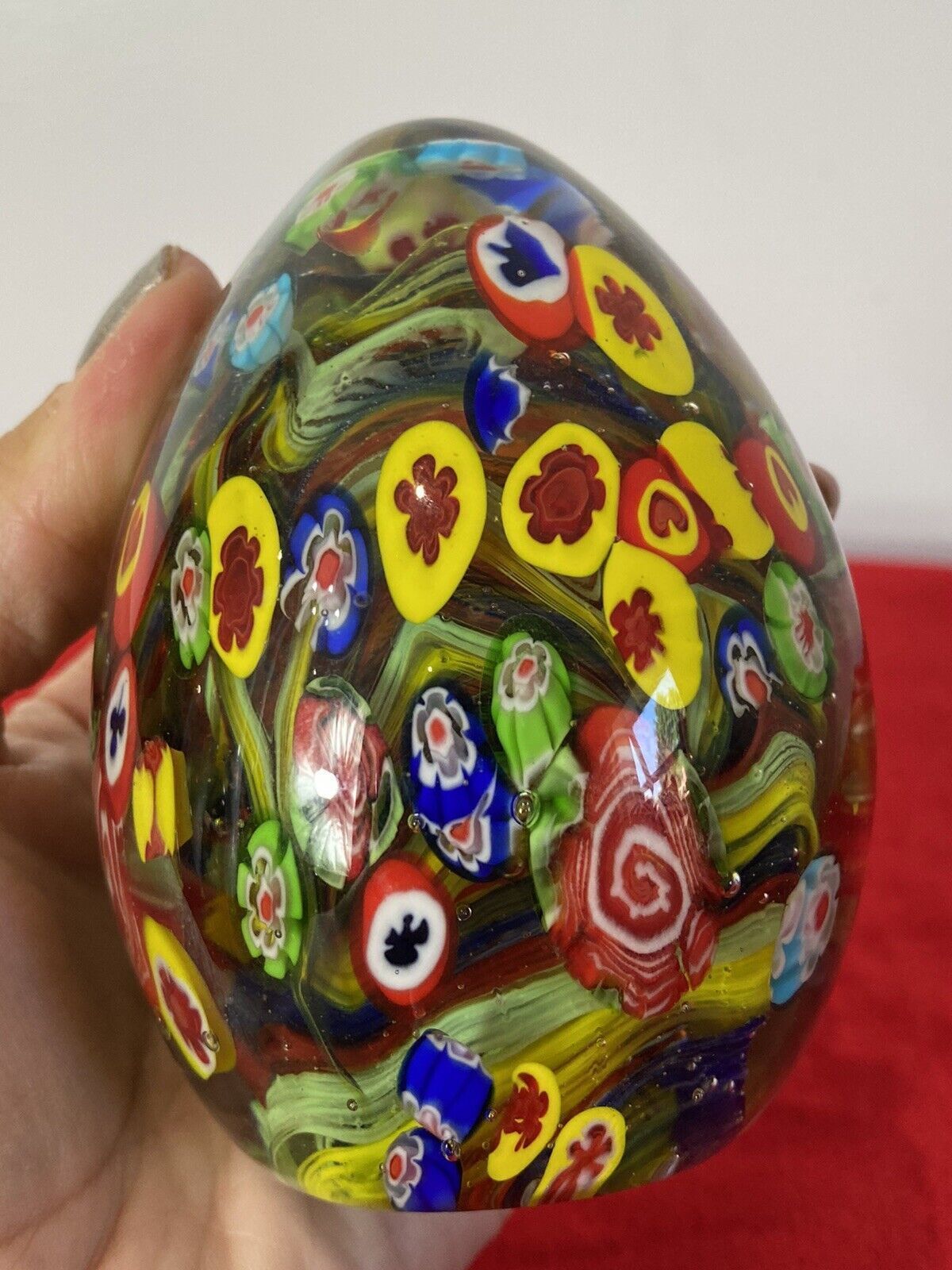 Rare Pair Of Baccarat Multi Coloured Modular Globe Domed Paper Weights photo buy