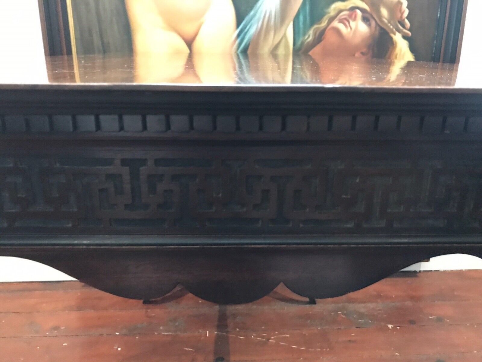 Rare Plum Mahogany Period Antique Chippendale Revival Circa 1890 Silver Table photo vinterior