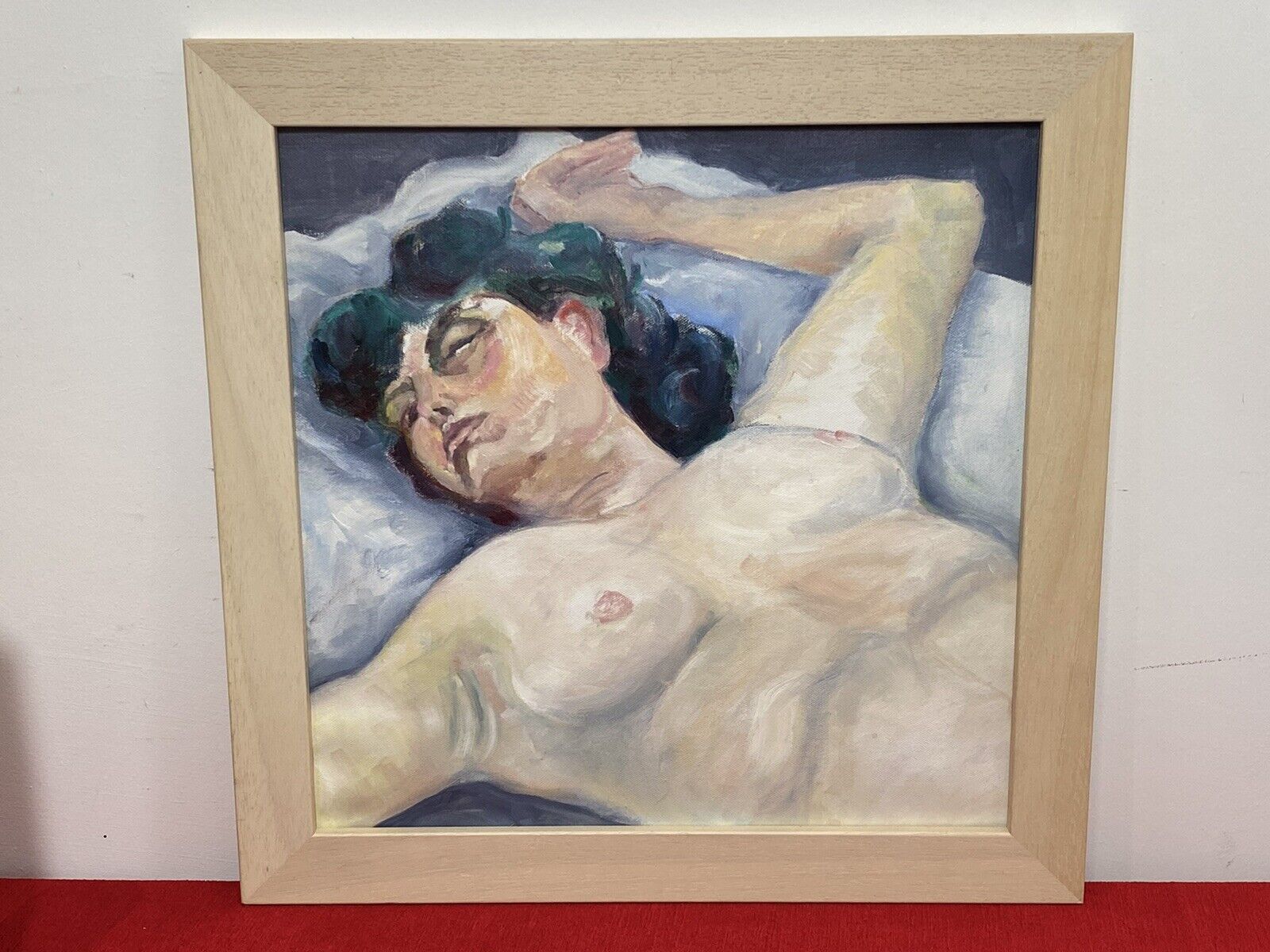 Art Figurative Nude Portrait Of Resting Female Muse By Artist Michael Jenkins photo