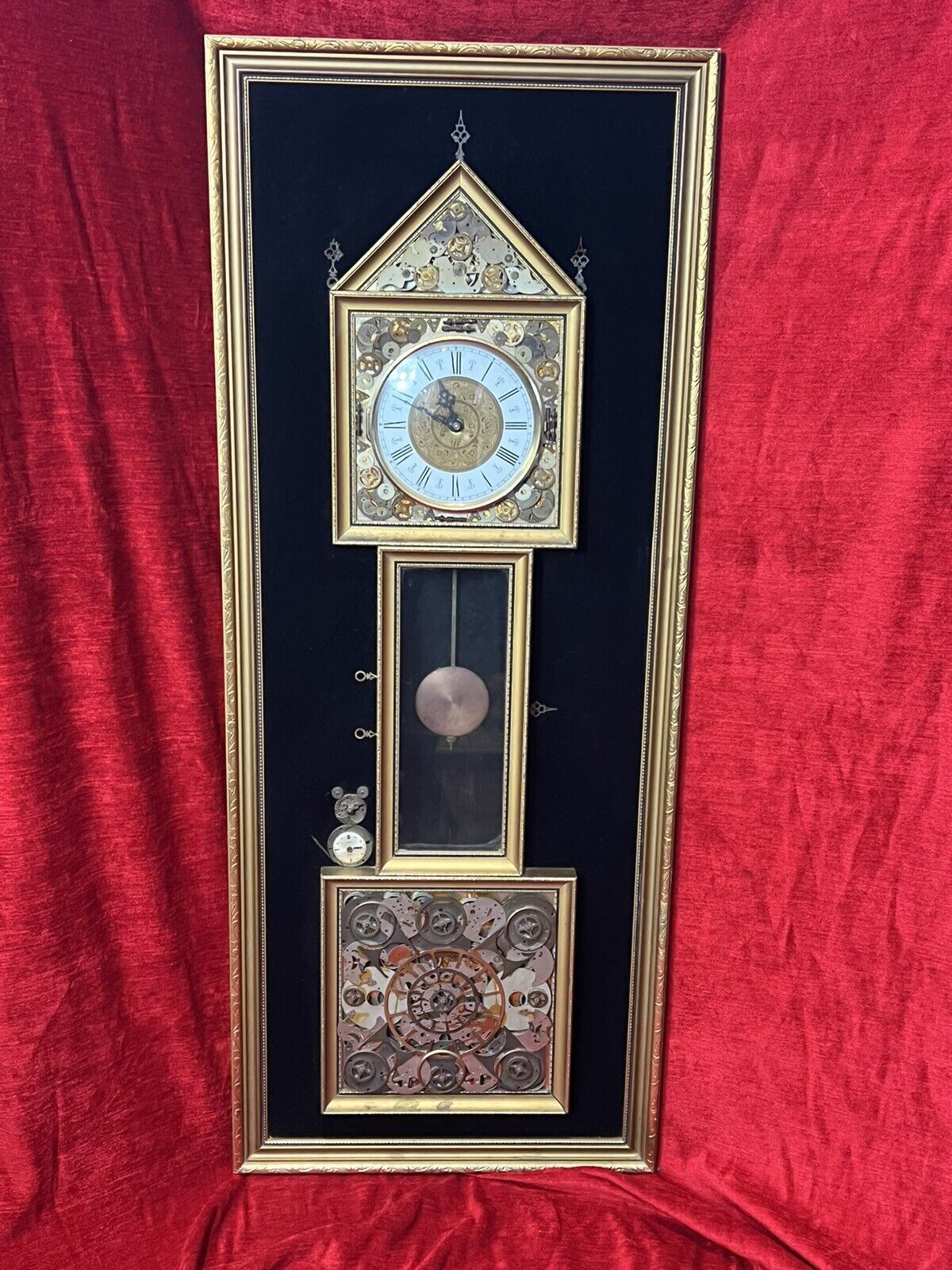 Vintage Oleograph In The Style Of Gainsborough Lady In Elaborate Gown Framed photo furniture