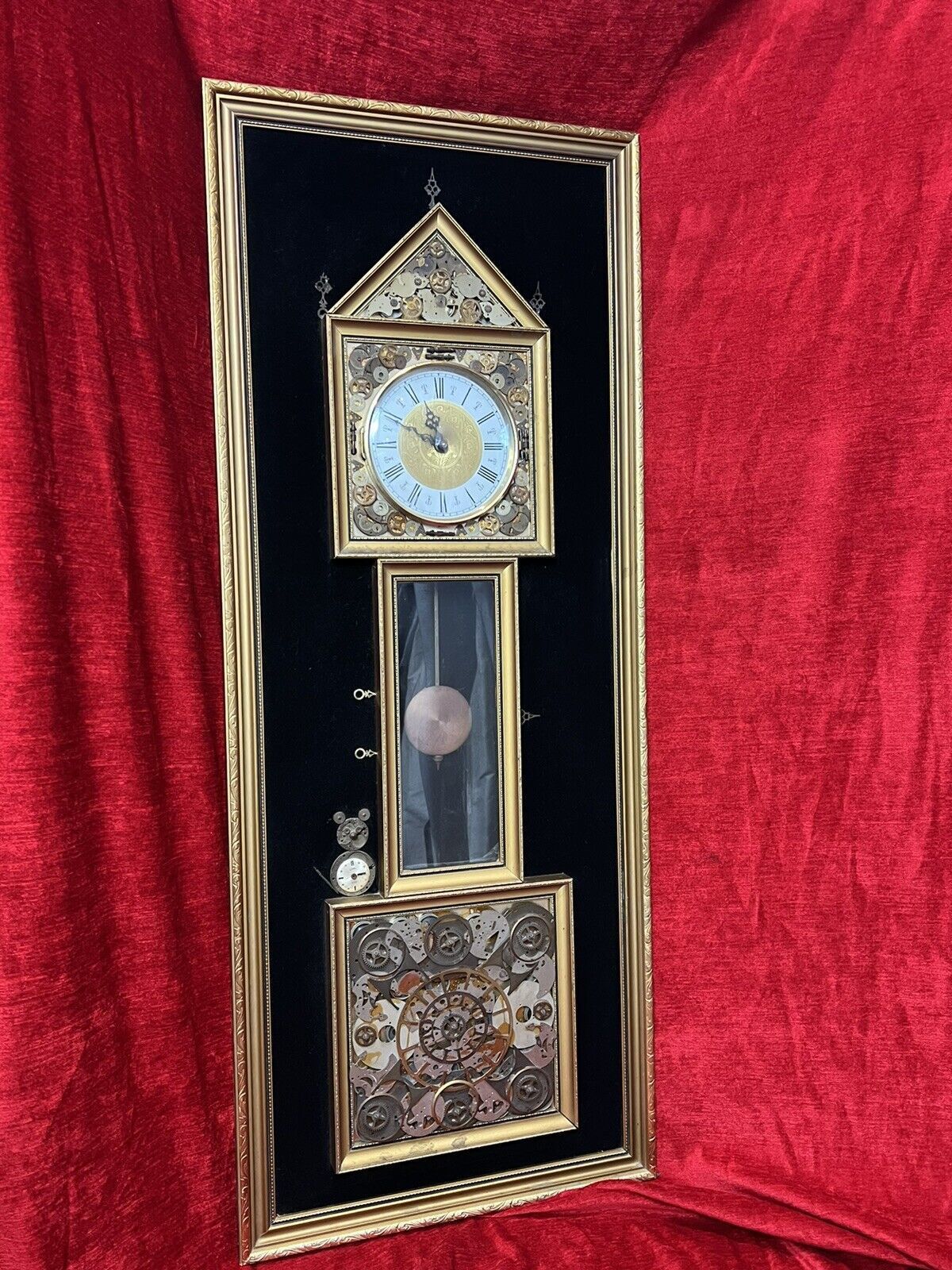 photo furniture Vintage Oleograph In The Style Of Gainsborough Lady In Elaborate Gown Framed