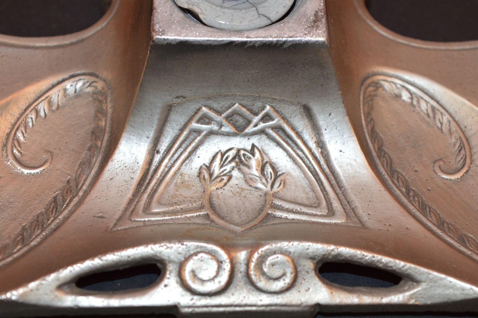2 Art Nouveau / Deco Inkwells, Zimmermann, C1900 20 photo for sale