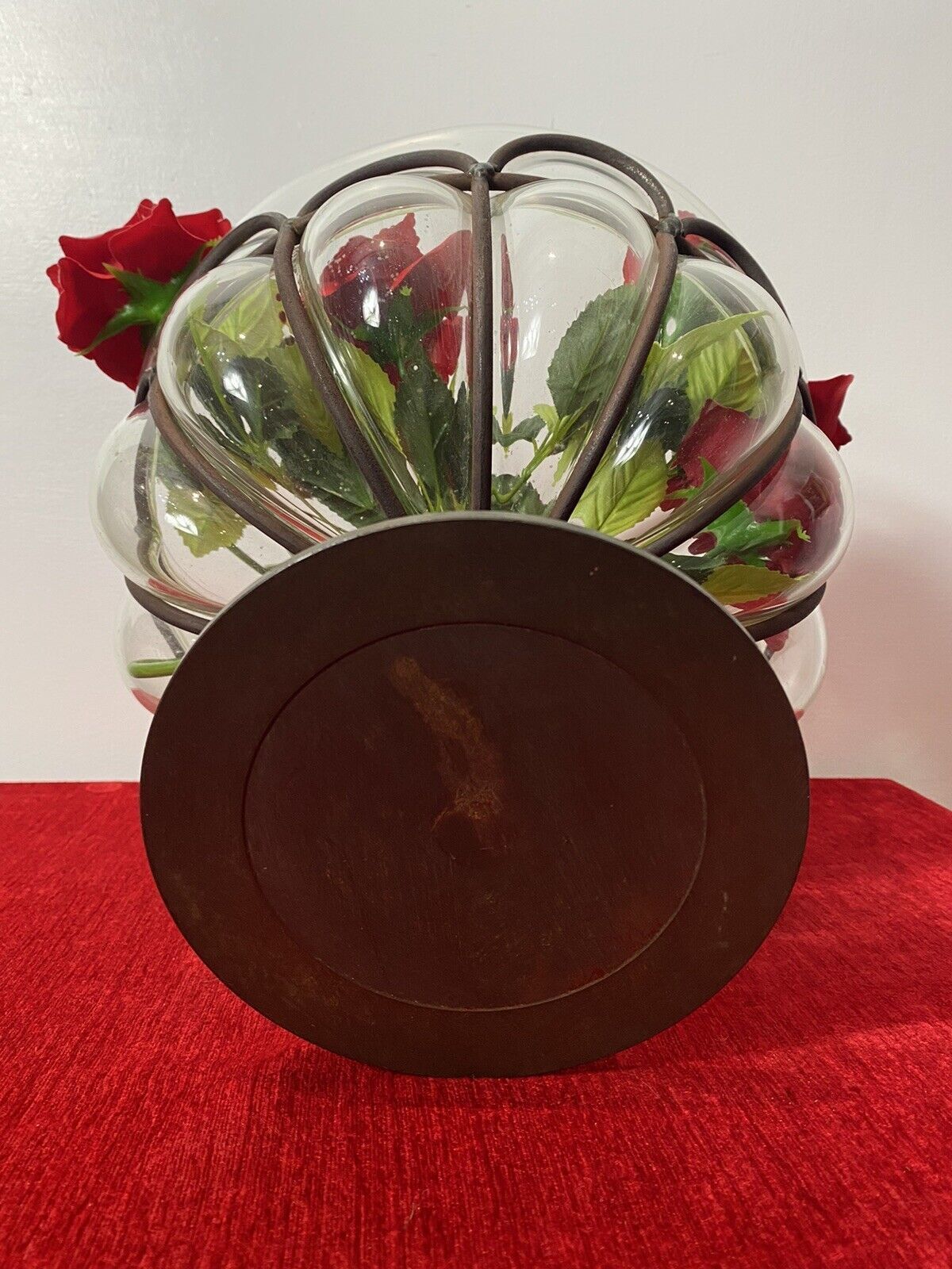 1650.0 Daum And Majorelle Style Art Deco Blown Glass And Wrought Iron Centrepiece Bowl photo