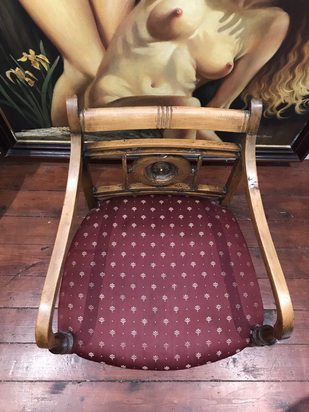 Antique Regency Childs Elbow Chair photo vintage