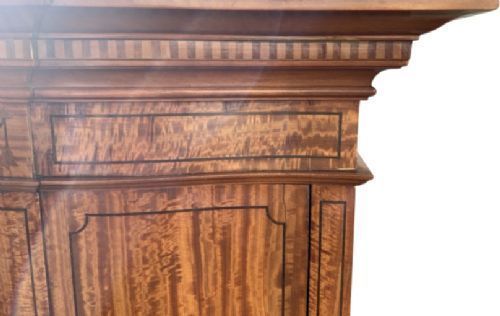photo furniture Quality Edwardian Satinwood & Inlaid Wardrobe