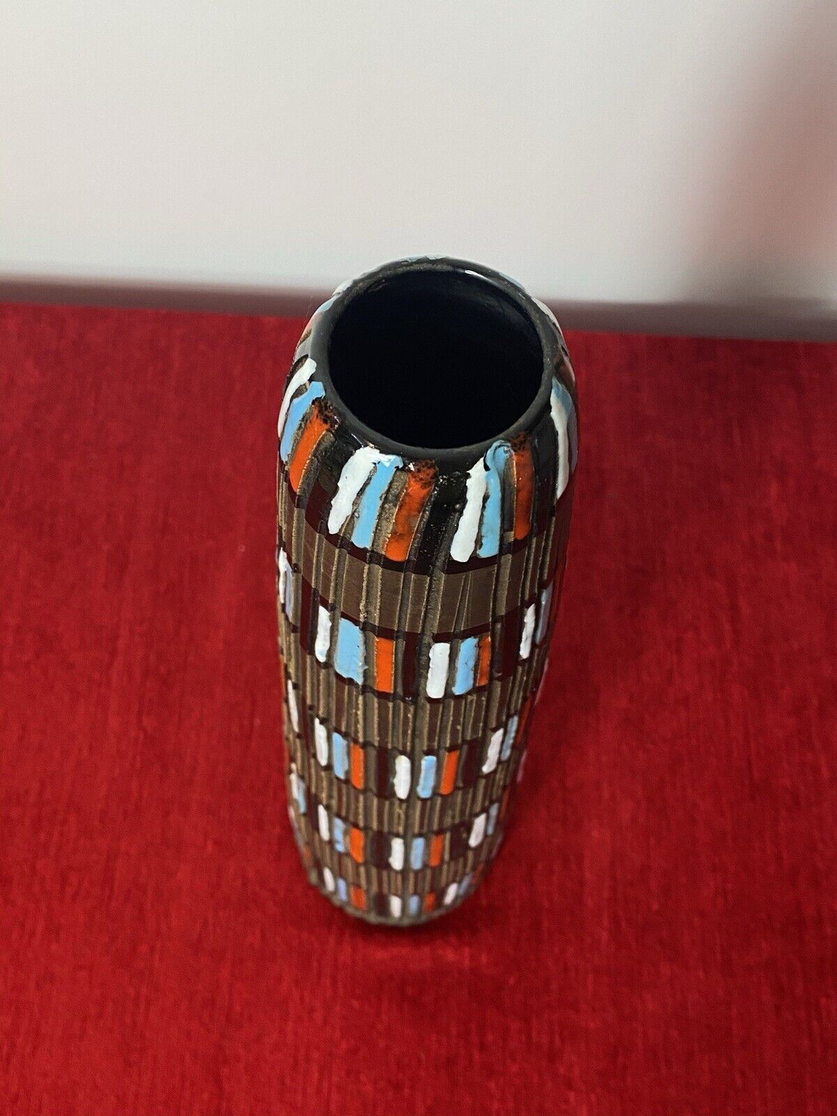 Italian Designer Mid Century Modern Textural Leaning Tower Of Pisa Inspired Vase photo for sale
