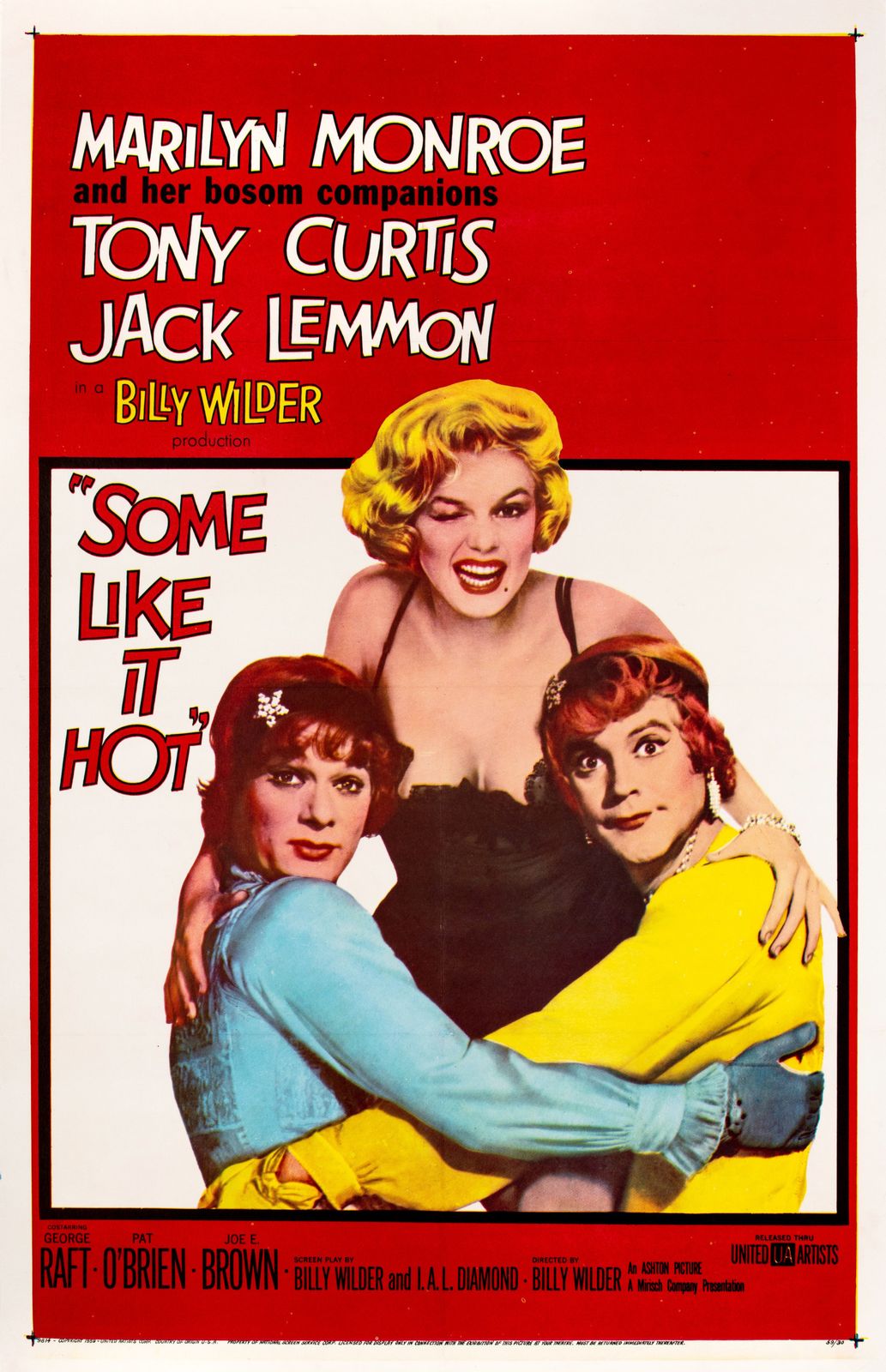 'Some Like It Hot' Original Vintage Film Poster, American, 1959