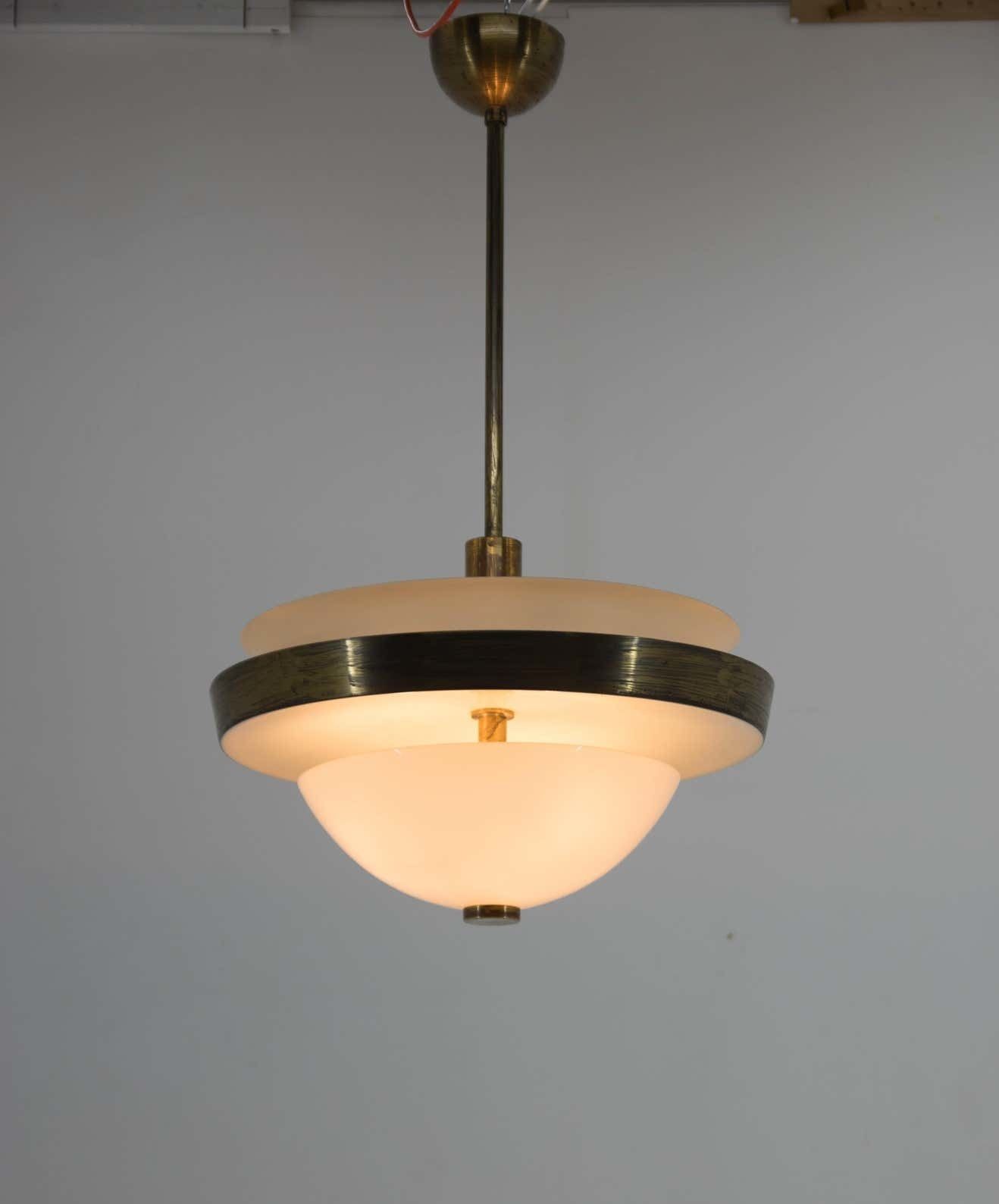 Rare Bauhaus Chandelier By Ias, 1930s photo for sale