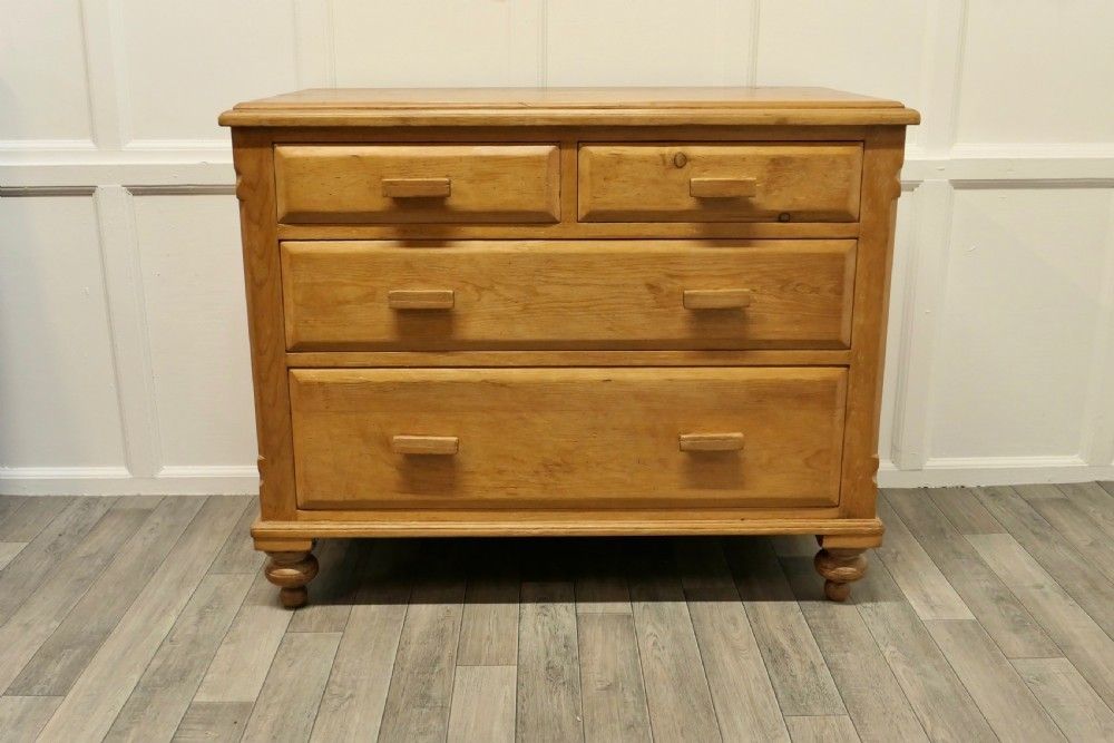 Victorian Stripped Pine Chest Of Drawers