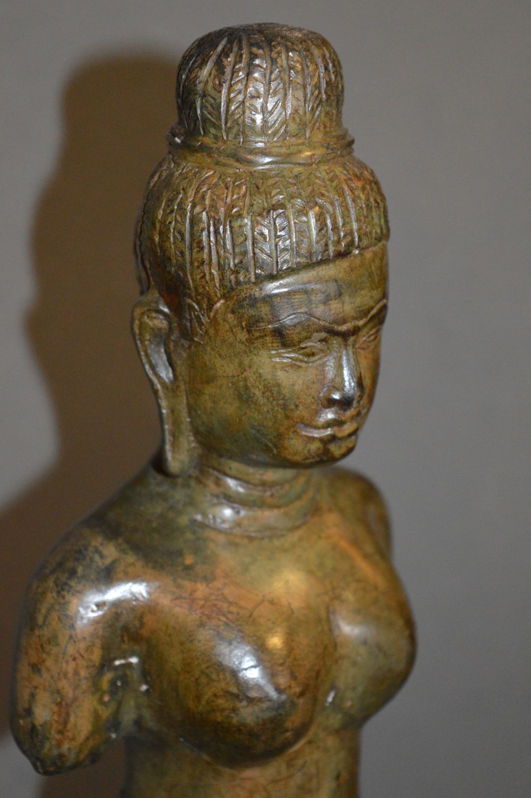 Tibetan Statue Buddhist Goddess Tara,C1890 photo vintage