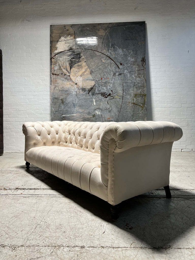 Excellent Antique 19thc Victorian Chesterfield Sofa   Fully Restored And To Be Dyed   4 Seat photo for sale