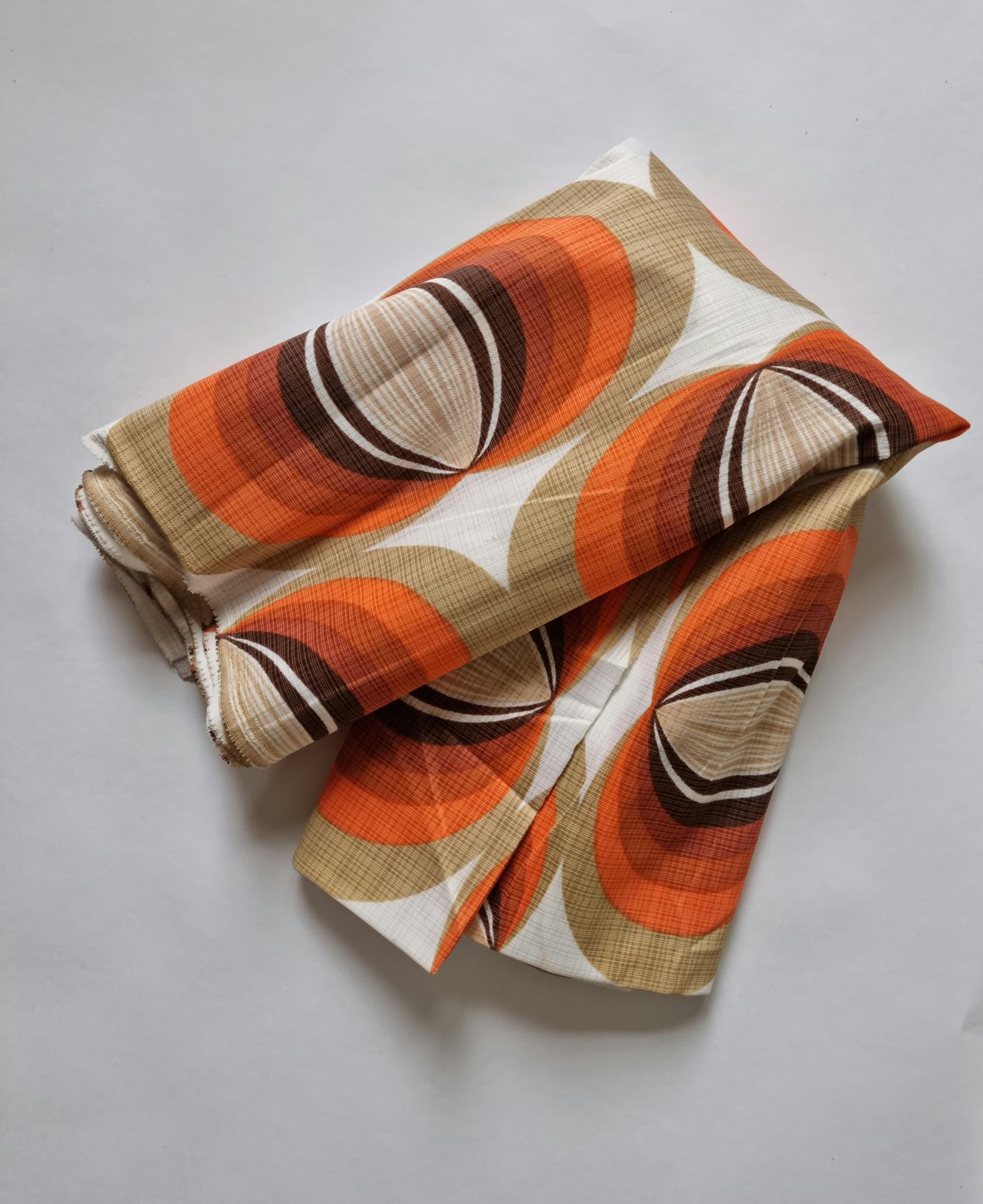 Midcentury Large Cloth, Fabric Or Textile In Style Of Panton Verner, 1960s photo Textiles