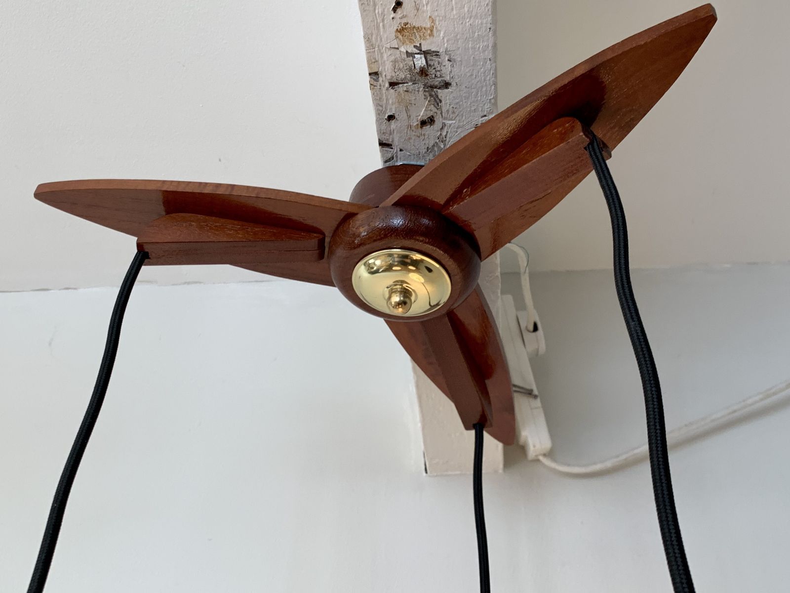 Mid Century Teak And Glass Cascade Chandelier C.1960's, Rewired And Ready To Be Placed. photo buy