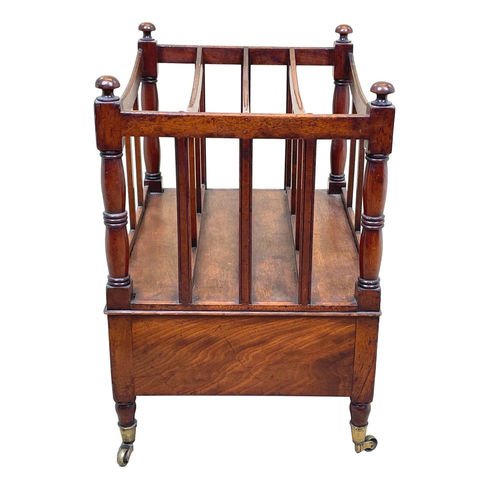 Regency Mahogany Boat Shaped Canterbury (England, Circa 1820) photo vintage