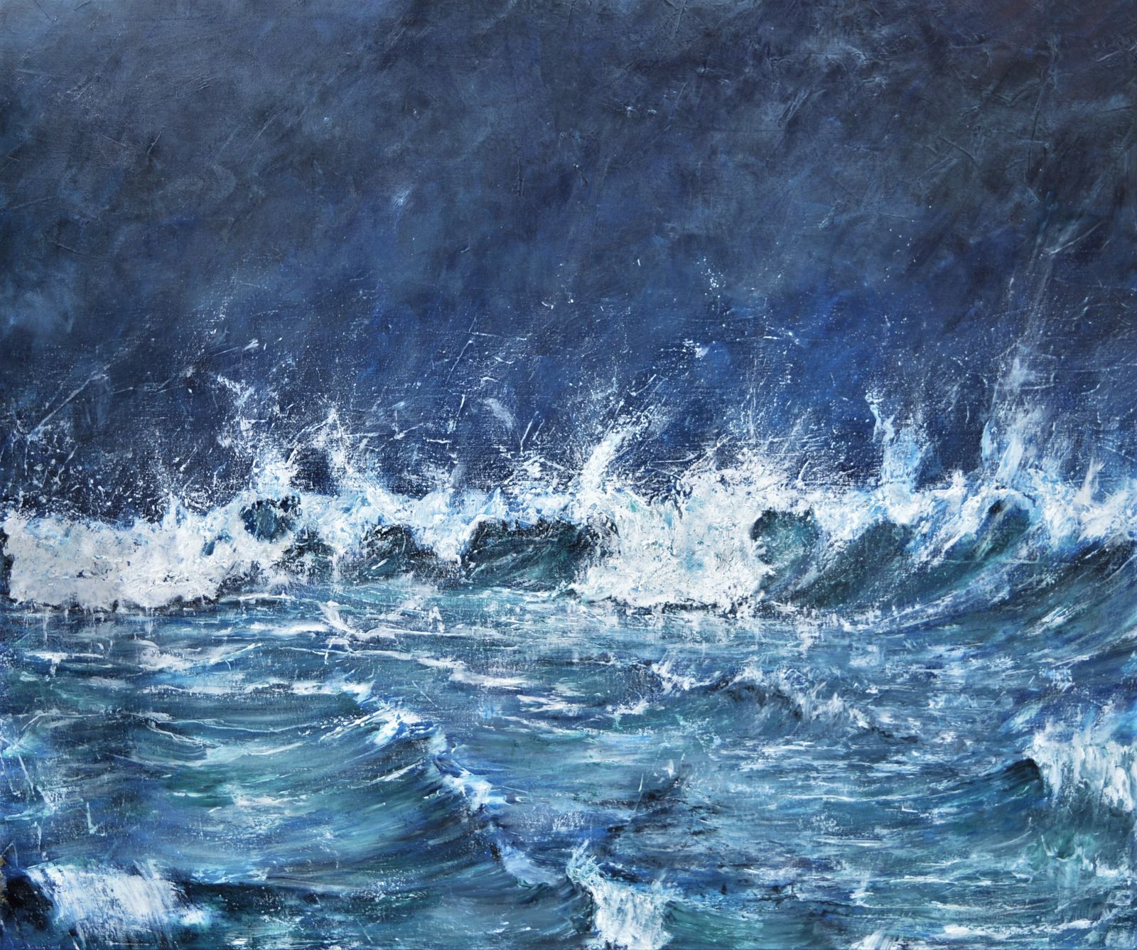 The Midnight Hour. Seascape Oil Painting