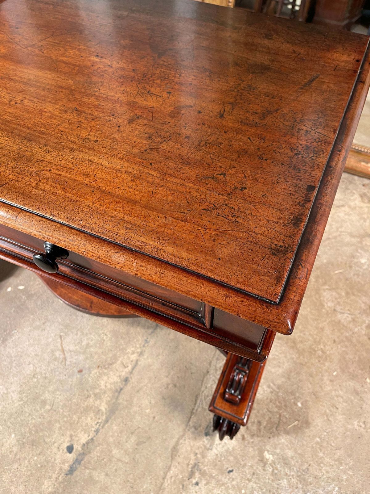 Antique Cuban Mahogany Console/Writing Desk/Side Table Circa 1850 photo vinterior