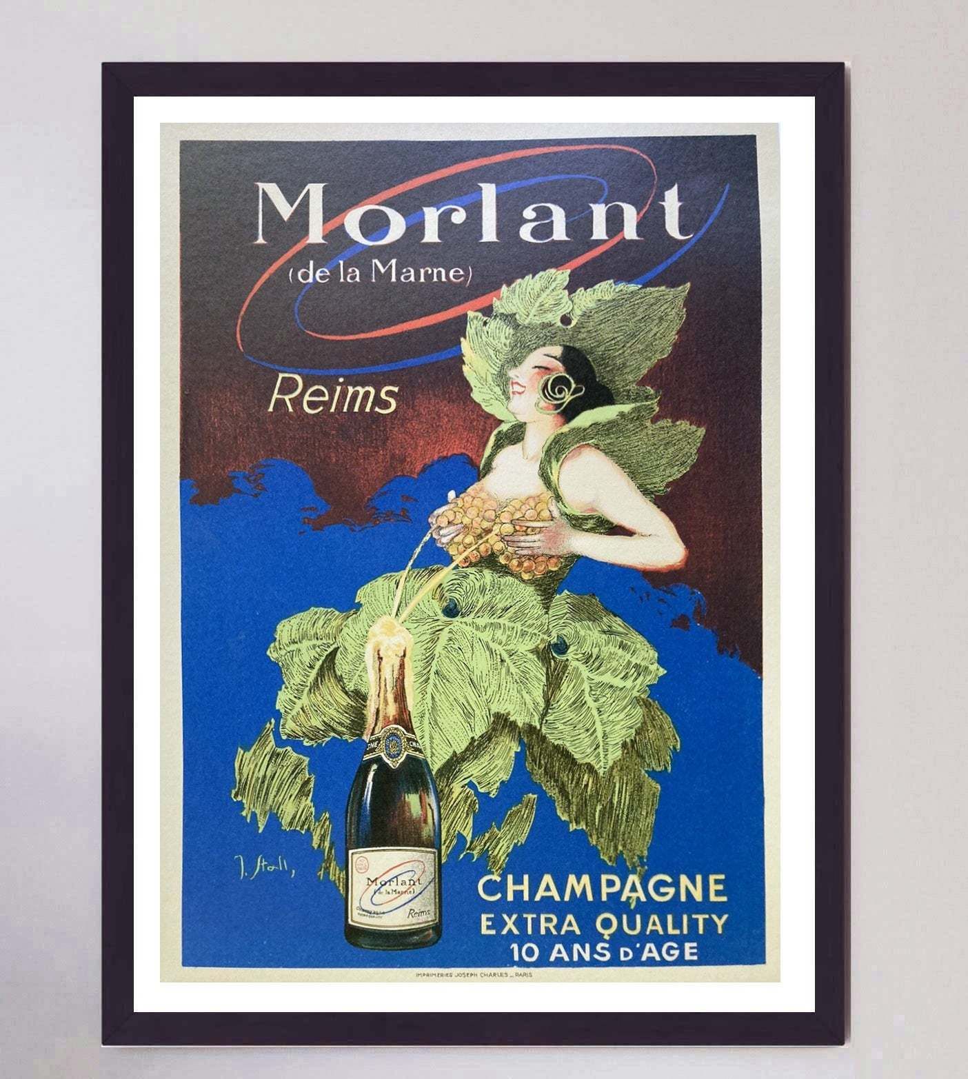 Morlant Champagne  Original Vintage Poster photo furniture