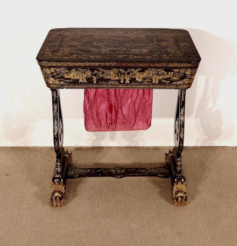 Worker In Blackened Wood With Asian Decoration, Napoleon III Period, Mid 19th Century photo 2884.0