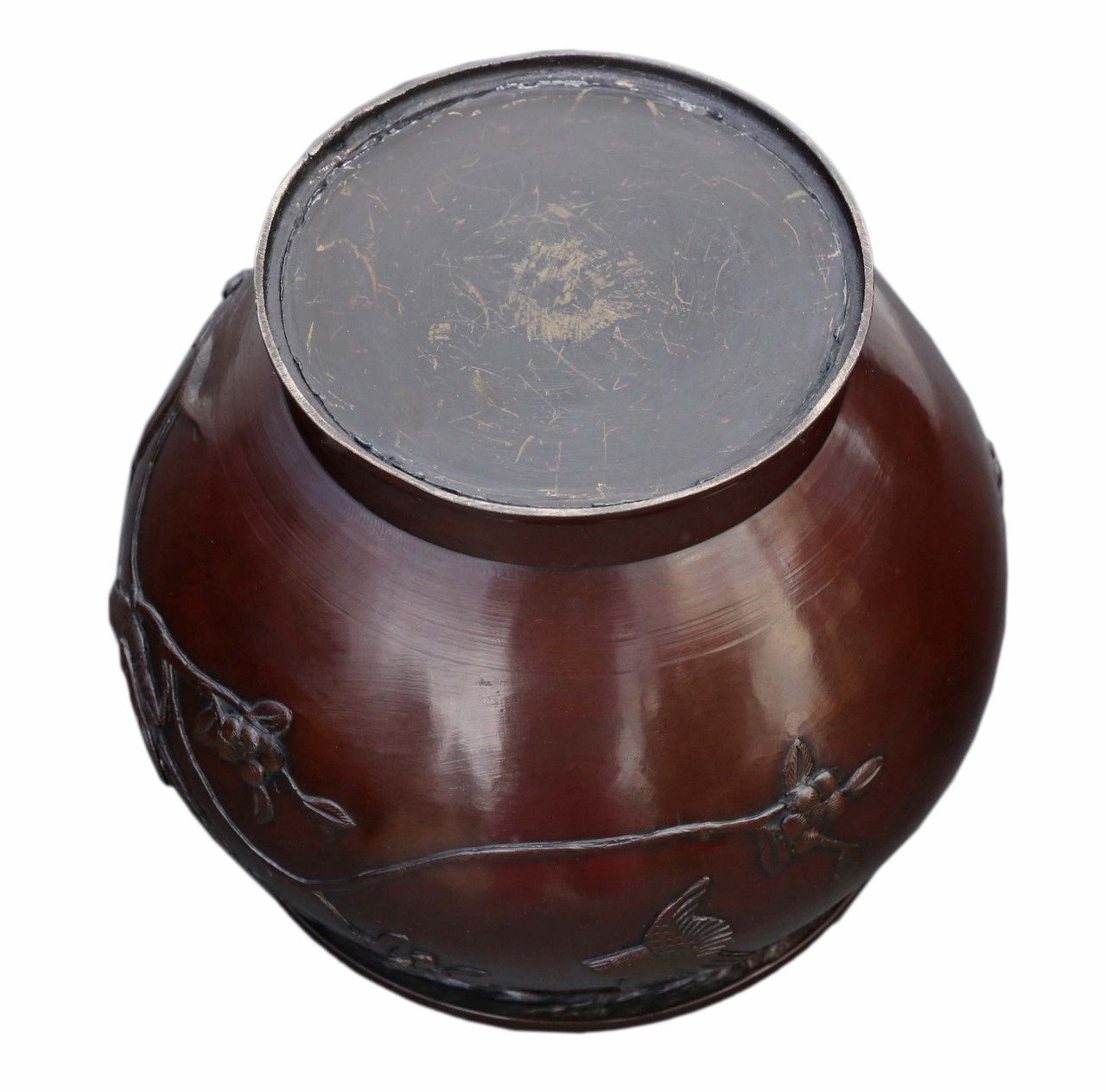 Antique Large Quality Oriental Japanese Bronze Jardinière Bowl Censor Planter Meiji Period